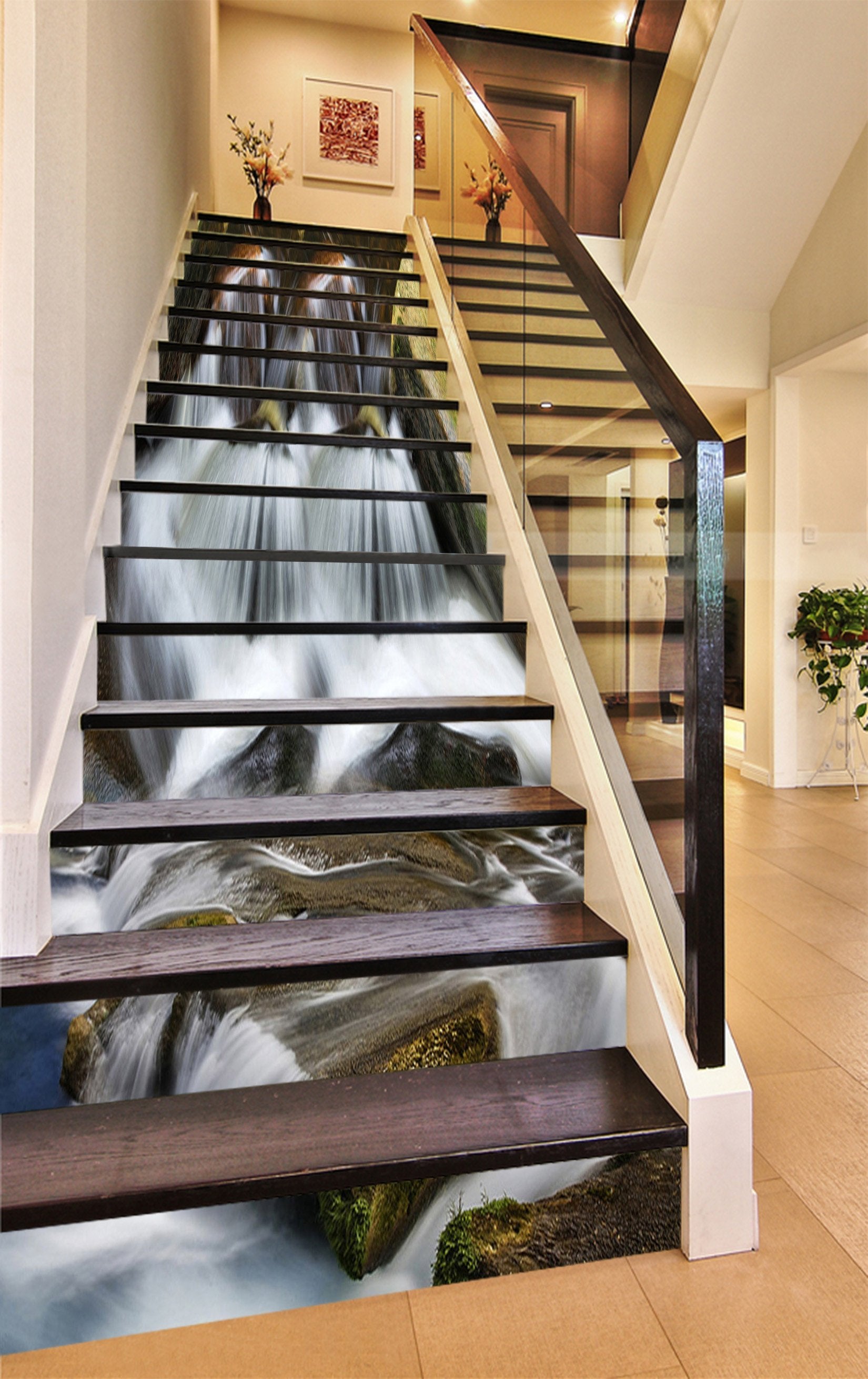 3D Swift Stream 1440 Stair Risers Wallpaper AJ Wallpaper 