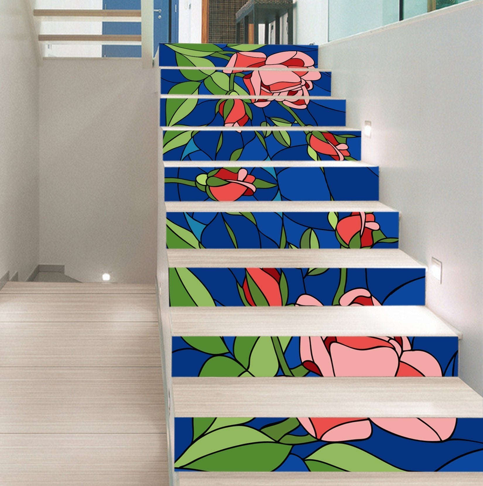 3D Flowers 438 Stair Risers Wallpaper AJ Wallpaper 