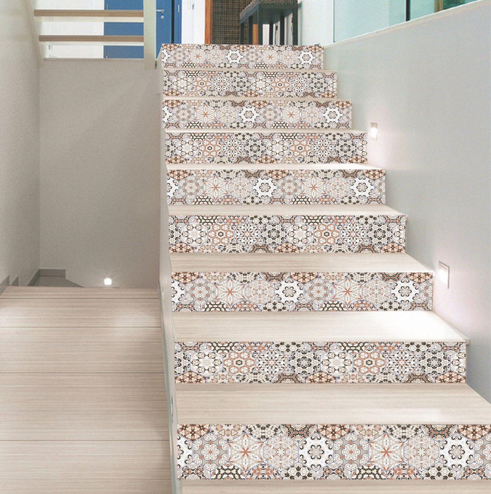 3D Vintage Handmade Mosaic 538 Marble Tile Texture Stair Risers Wallpaper AJ Wallpaper 