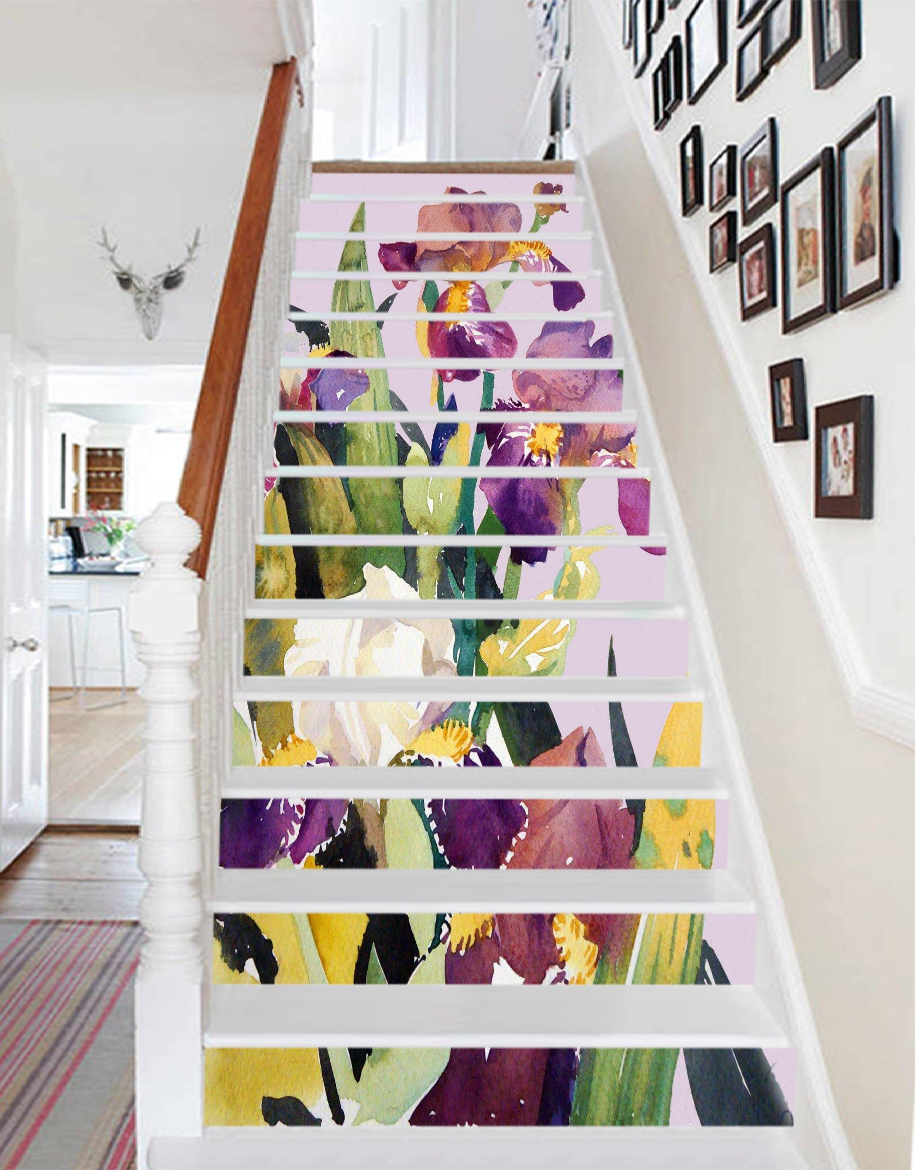 3D Flowers 4426 Stair Risers Wallpaper AJ Wallpaper 
