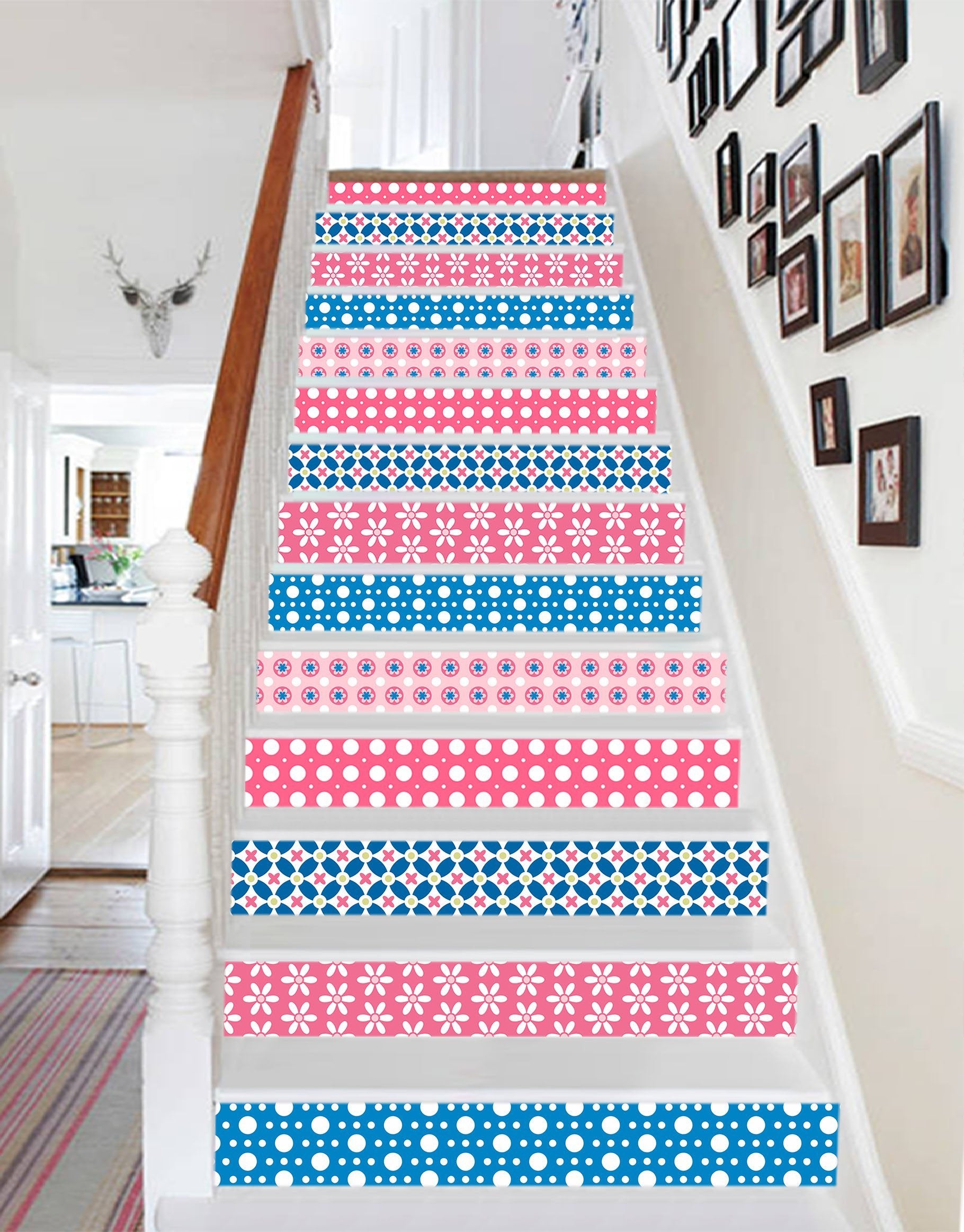 3D Pink Pattern 679 Stair Risers Wallpaper AJ Wallpaper 
