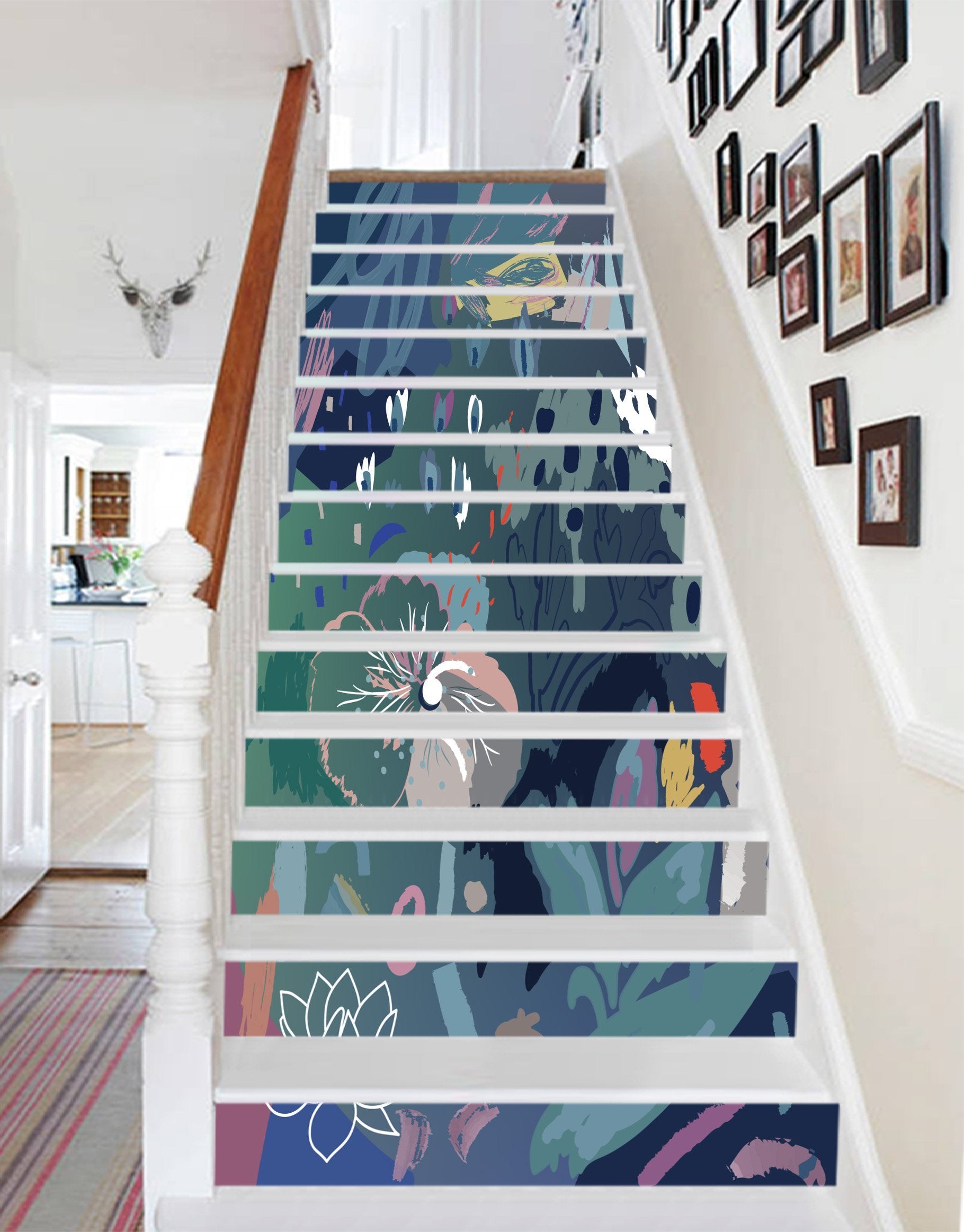 3D Scrawl 6031 Stair Risers Wallpaper AJ Wallpaper 