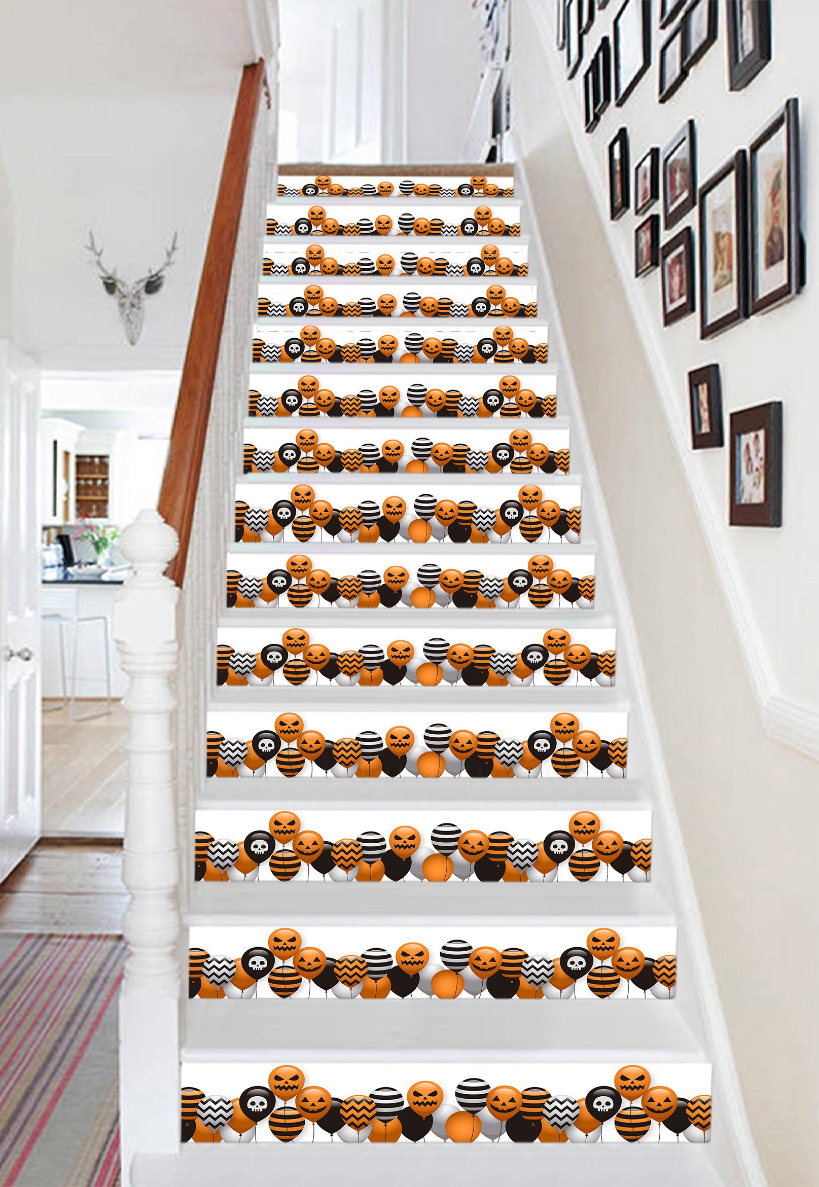 3D Halloween Little Balloons 659 Stair Risers