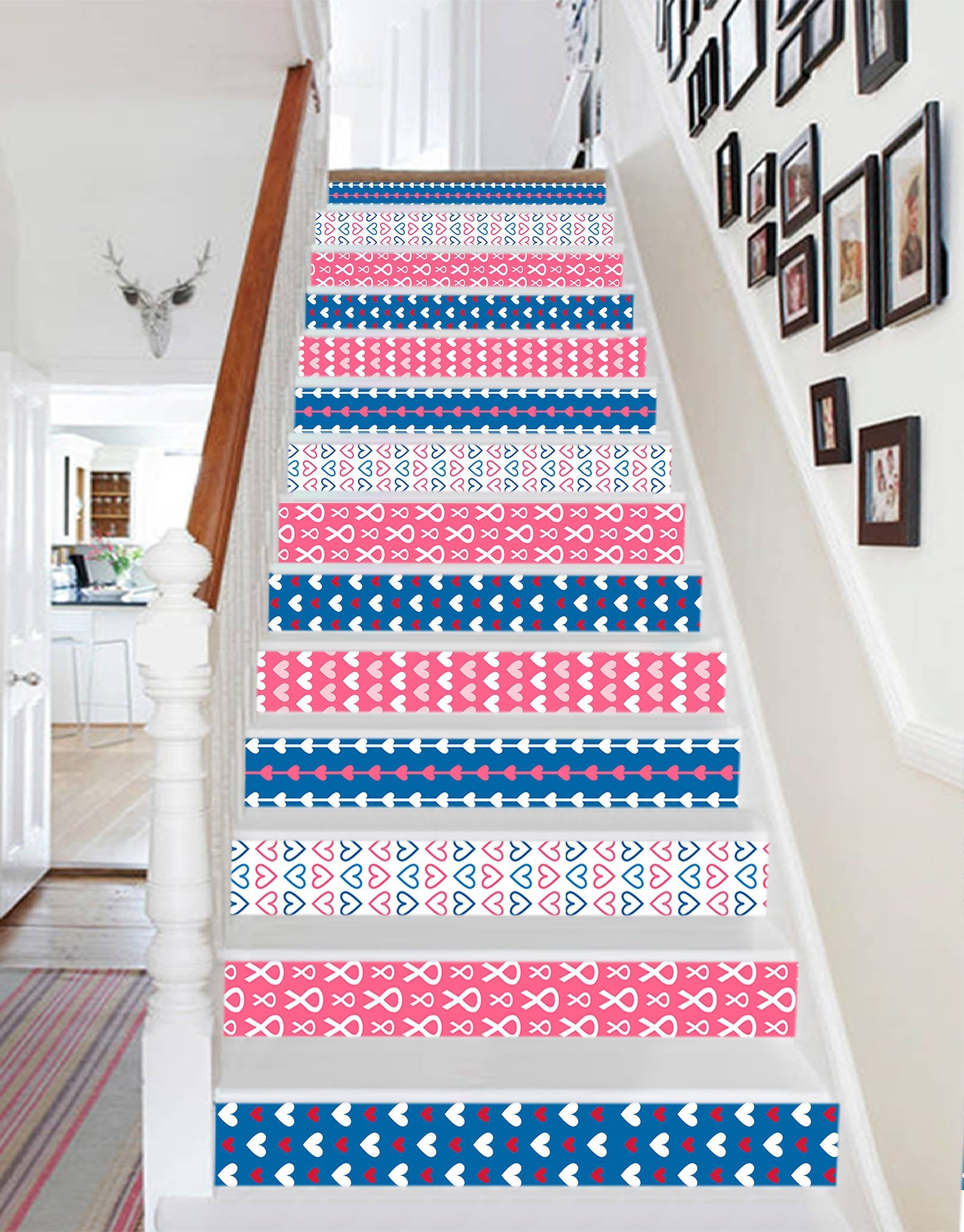 3D Pink Pattern 253 Stair Risers Wallpaper AJ Wallpaper 