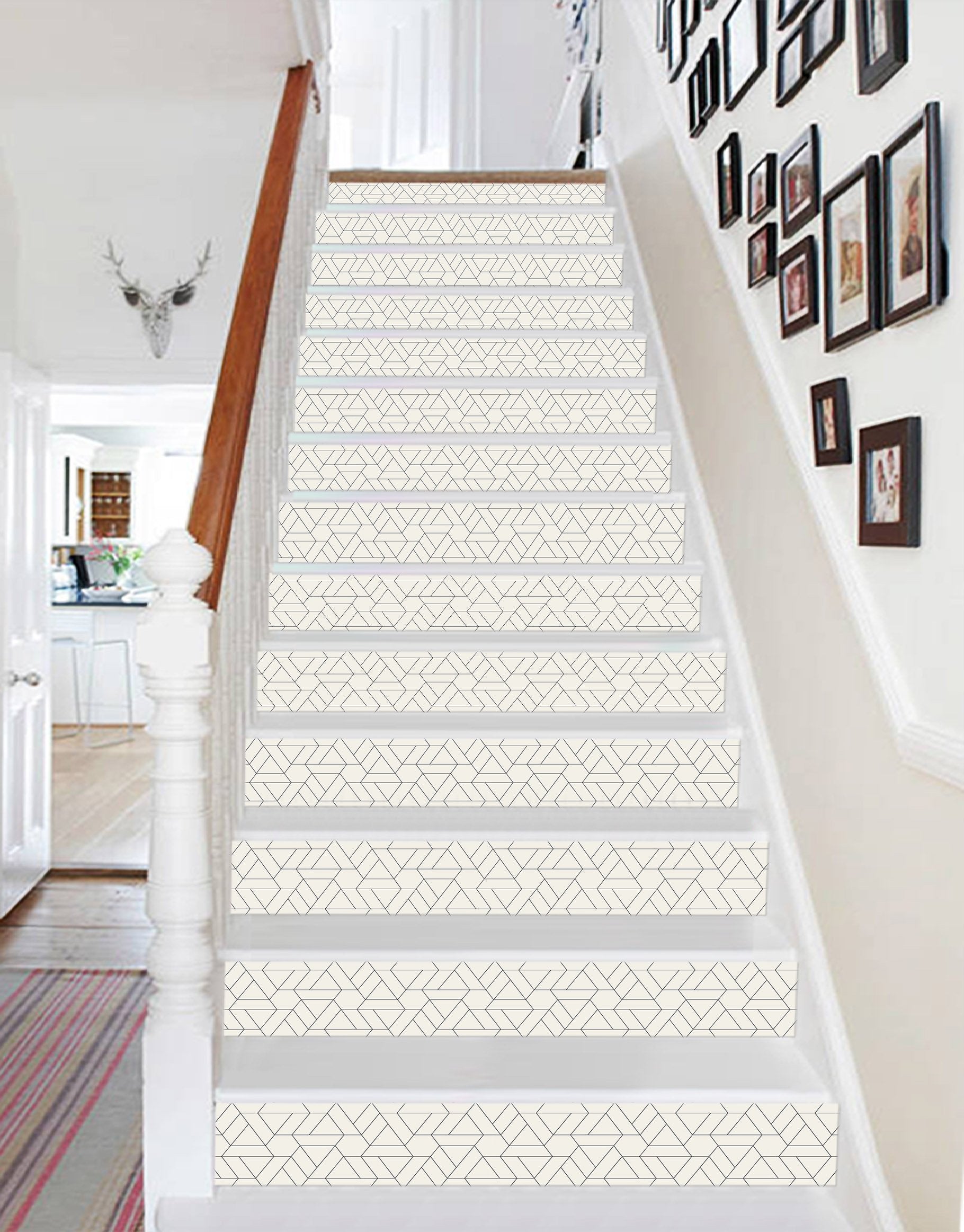 3D Graphic Combination 6874 Marble Tile Texture Stair Risers Wallpaper AJ Wallpaper 