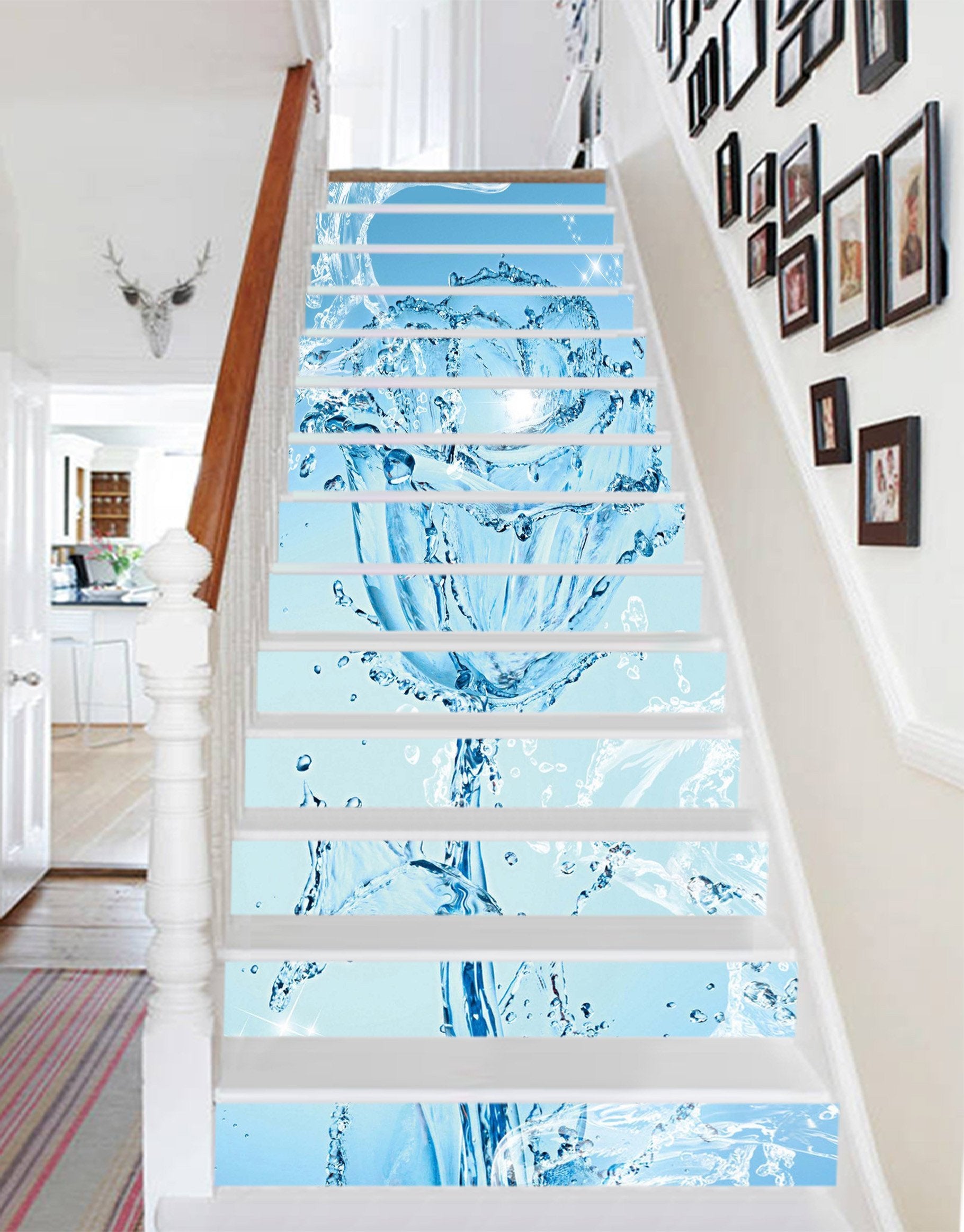 3D Pretty Water Flower 1517 Stair Risers Wallpaper AJ Wallpaper 