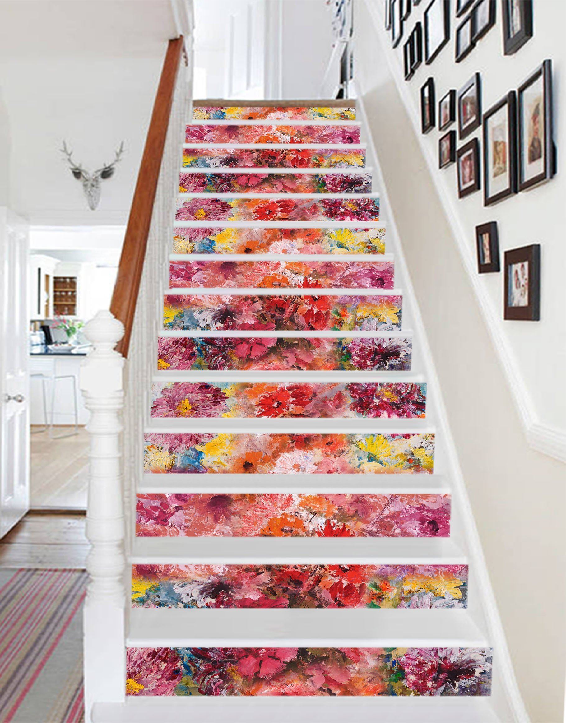 3D Flowers 721 Stair Risers Wallpaper AJ Wallpaper 