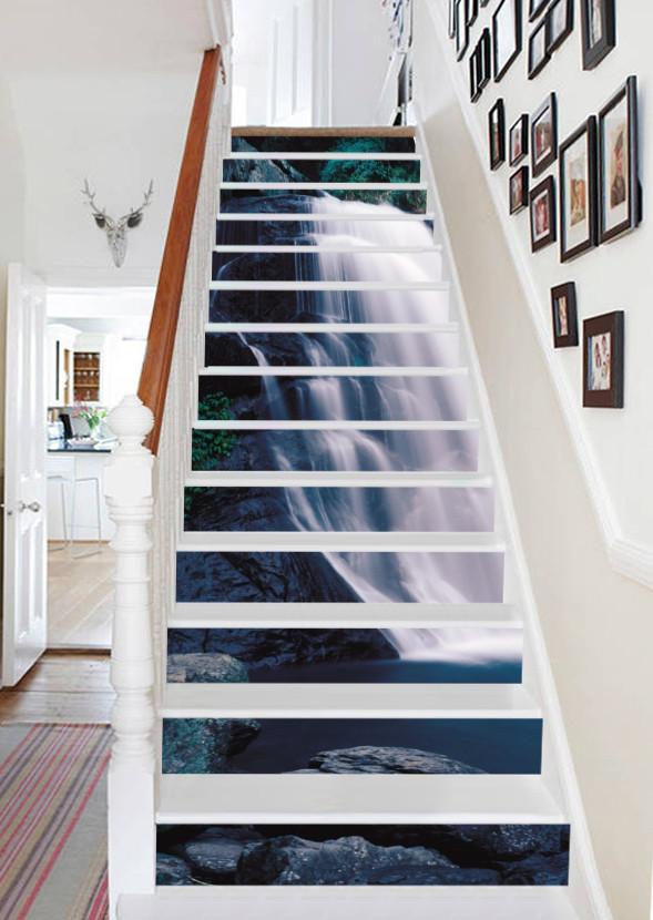 3D Waterfall 554 Stair Risers Wallpaper AJ Wallpaper 