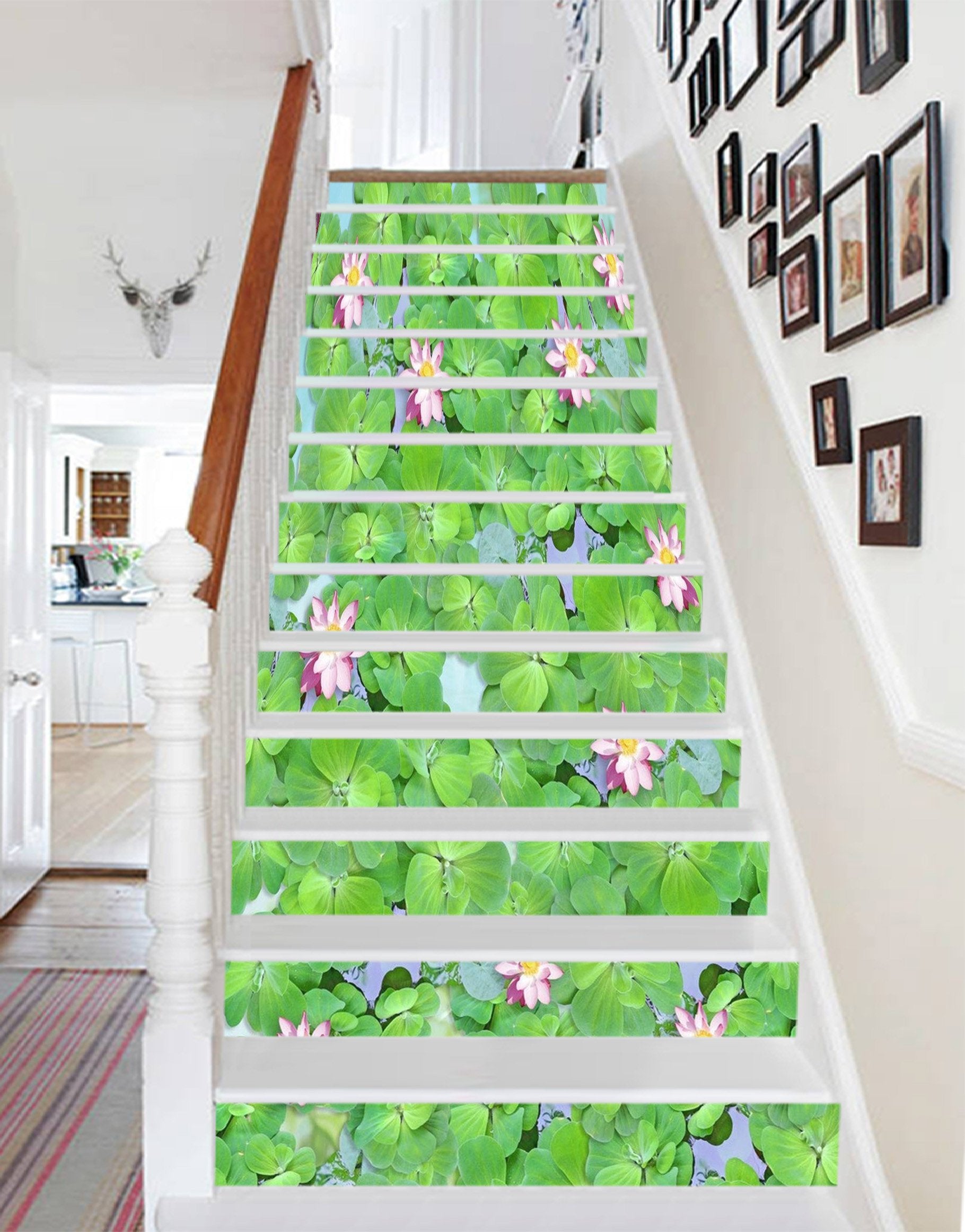 3D Lake Plants Flowers 433 Stair Risers Wallpaper AJ Wallpaper 