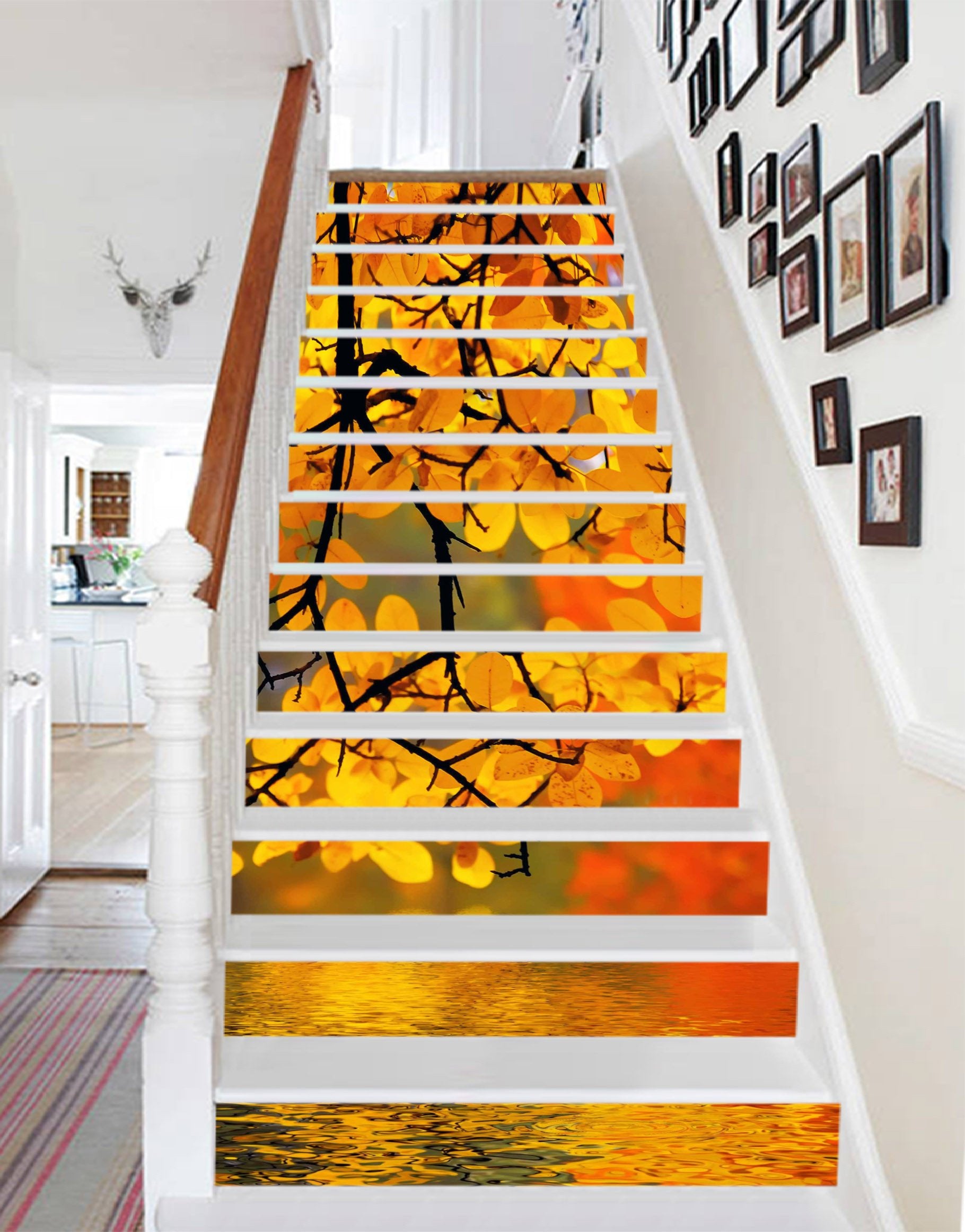 3D Hanging Branch 720 Stair Risers Wallpaper AJ Wallpaper 