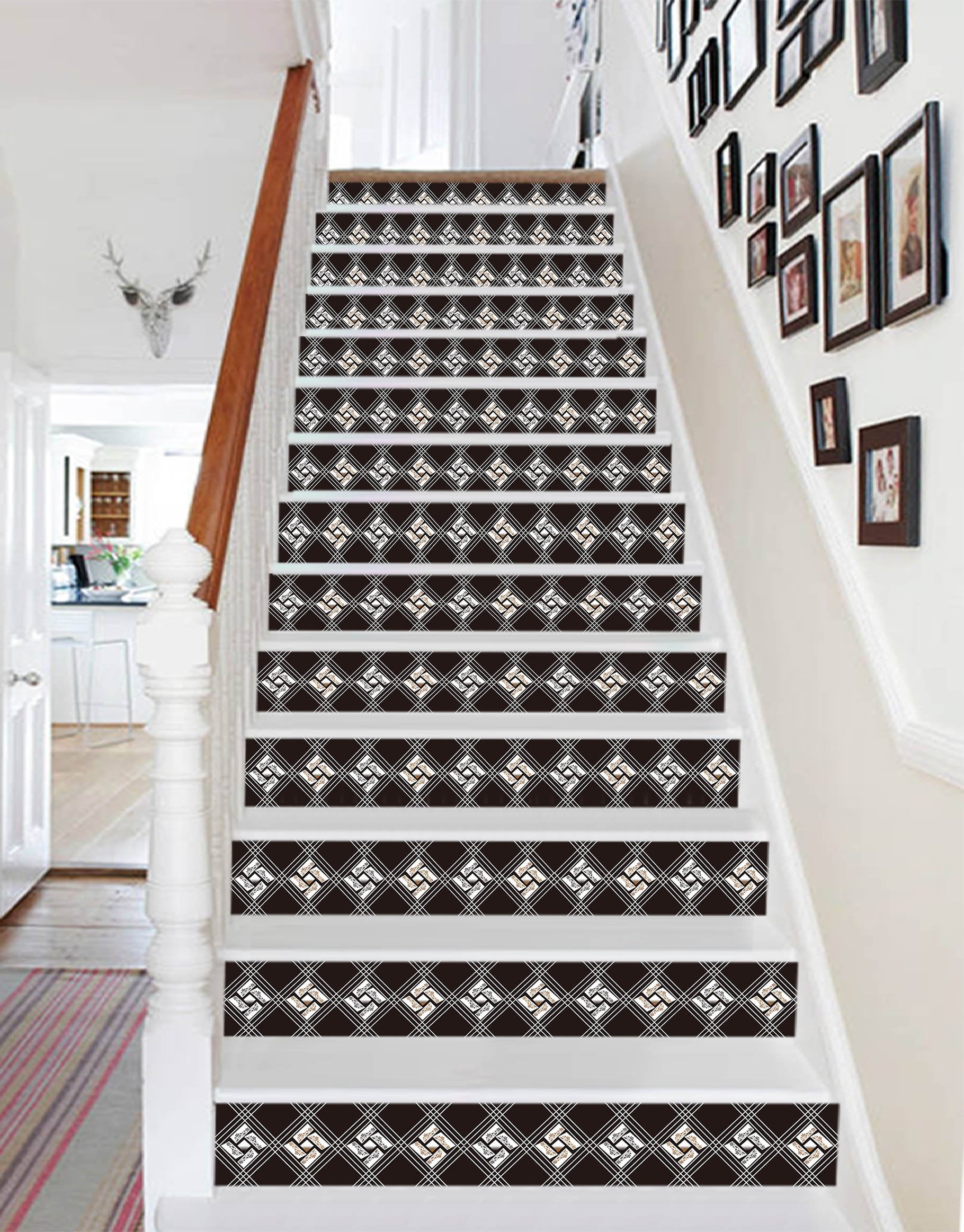 3D Dark Pattern 261 Stair Risers Wallpaper AJ Wallpaper 