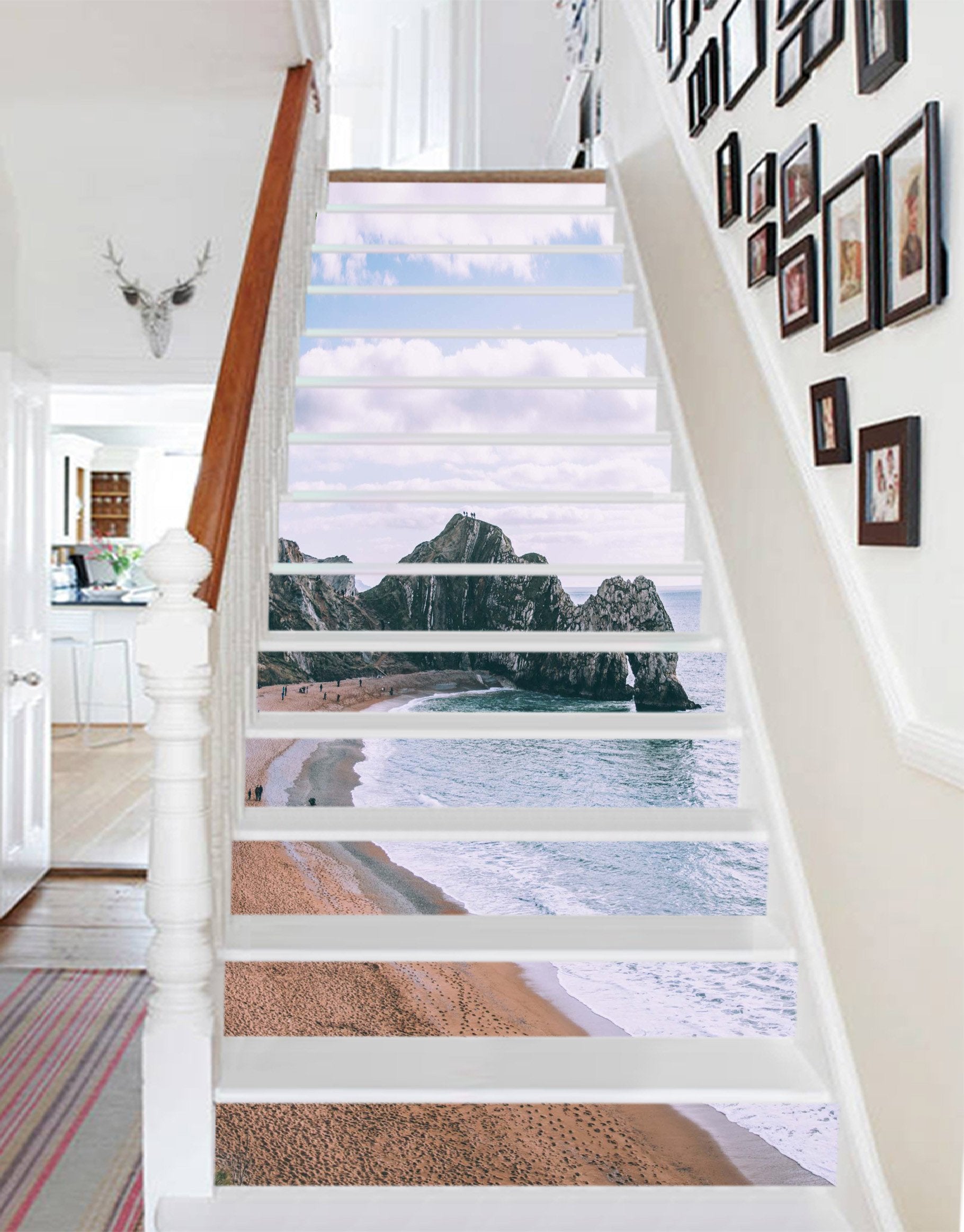 3D Beach Scenery 758 Stair Risers Wallpaper AJ Wallpaper 