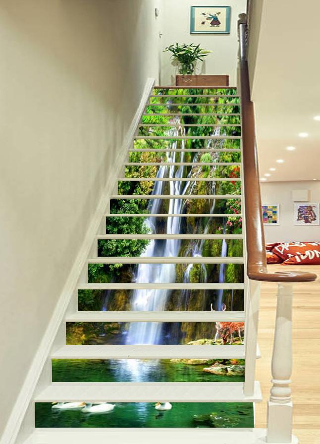 3D Streams Scenery 679 Stair Risers Wallpaper AJ Wallpaper 
