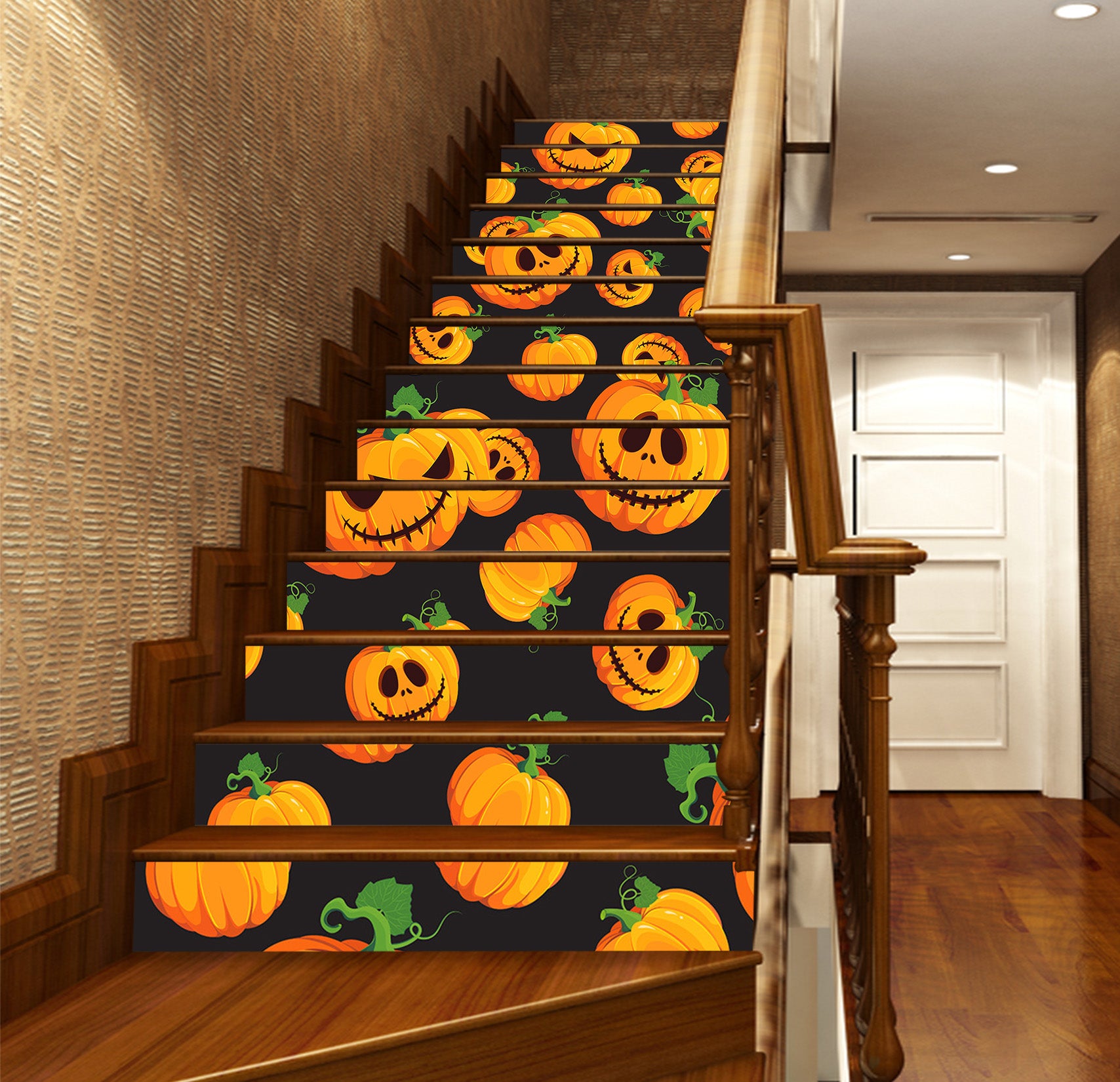 3D Fresh Pumpkins 651 Stair Risers