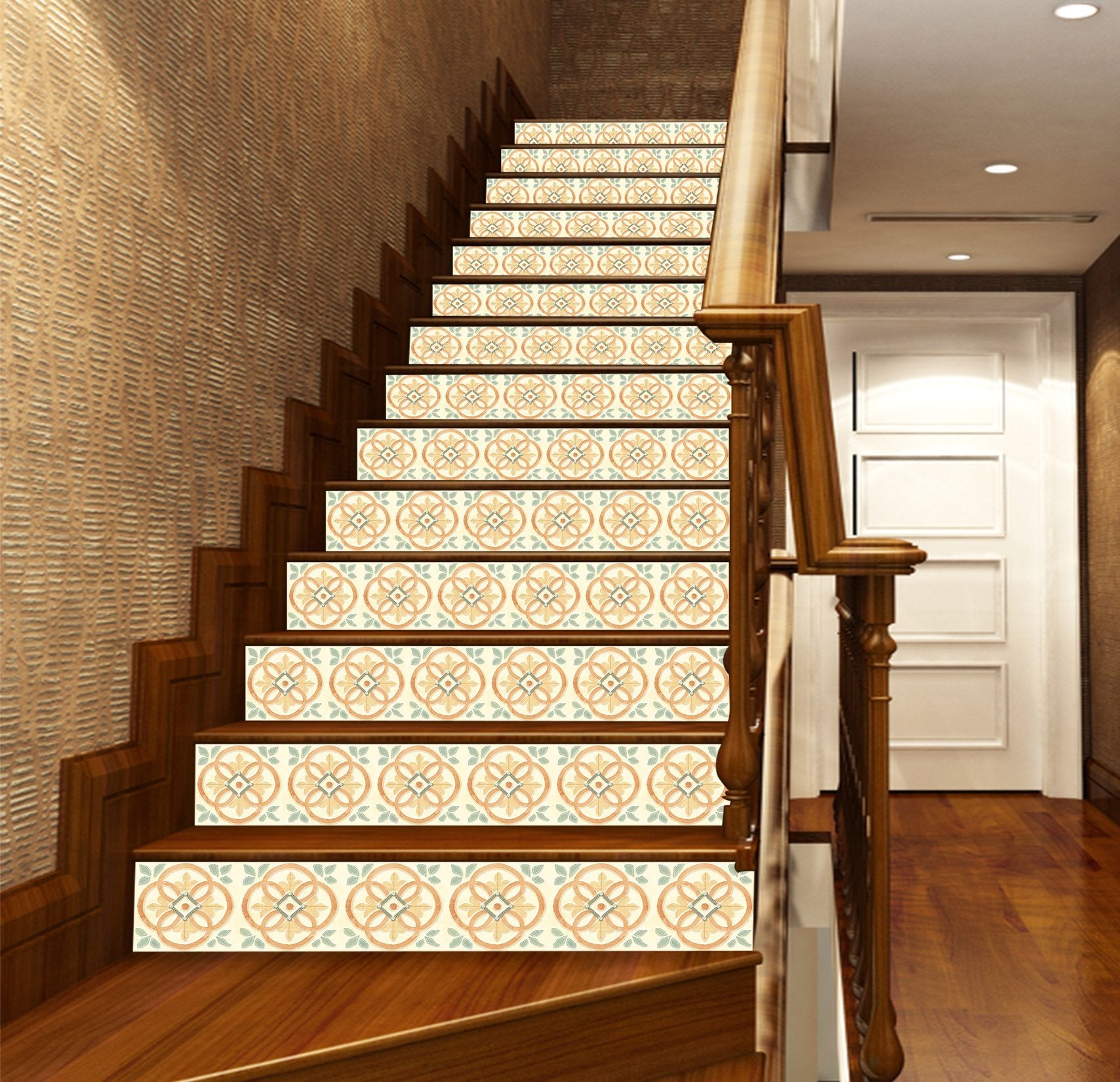 3D Yellow Pattern 143 Stair Risers Wallpaper AJ Wallpaper 