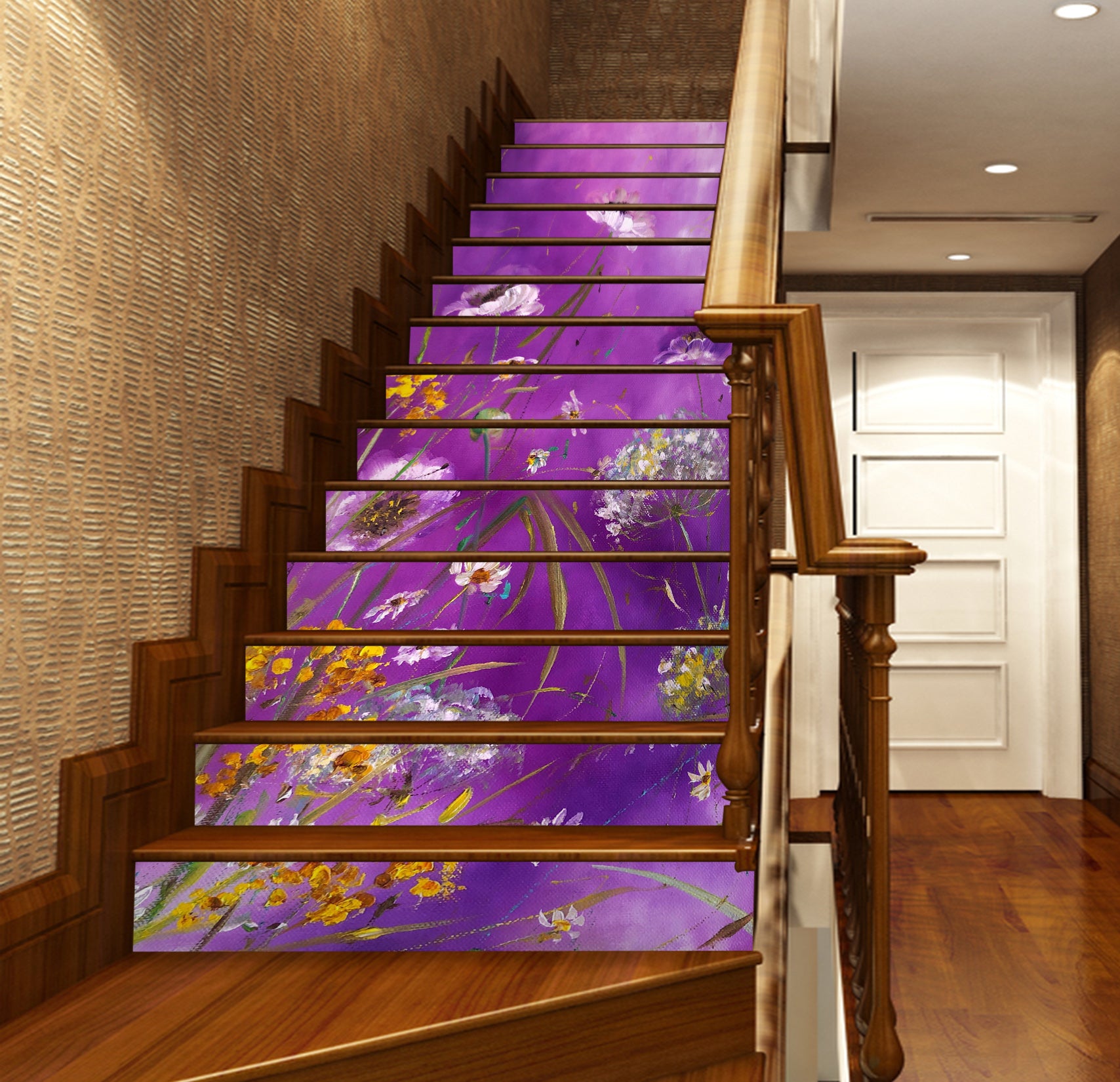 3D Colored Wildflowers 837 Skromova Marina Stair Risers