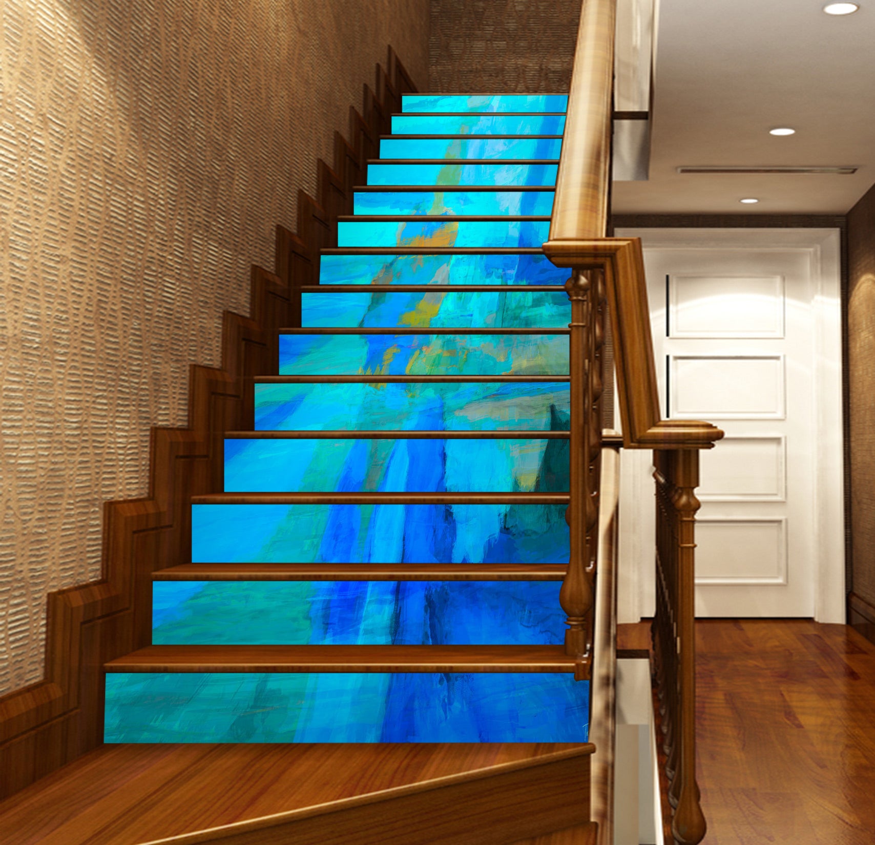 3D Blue Pigment 9461 Michael Tienhaara Stair Risers