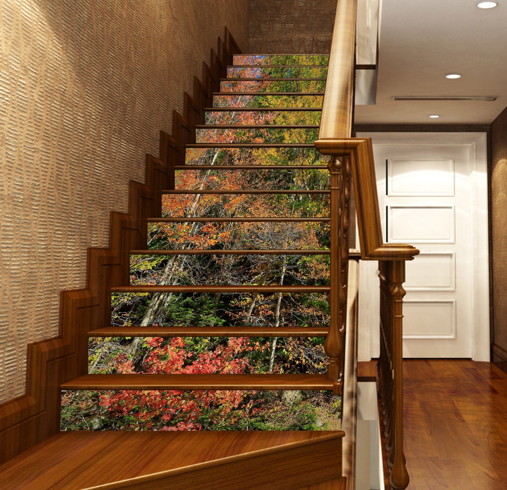 3D Jungle Forest 94113 Kathy Barefield Stair Risers