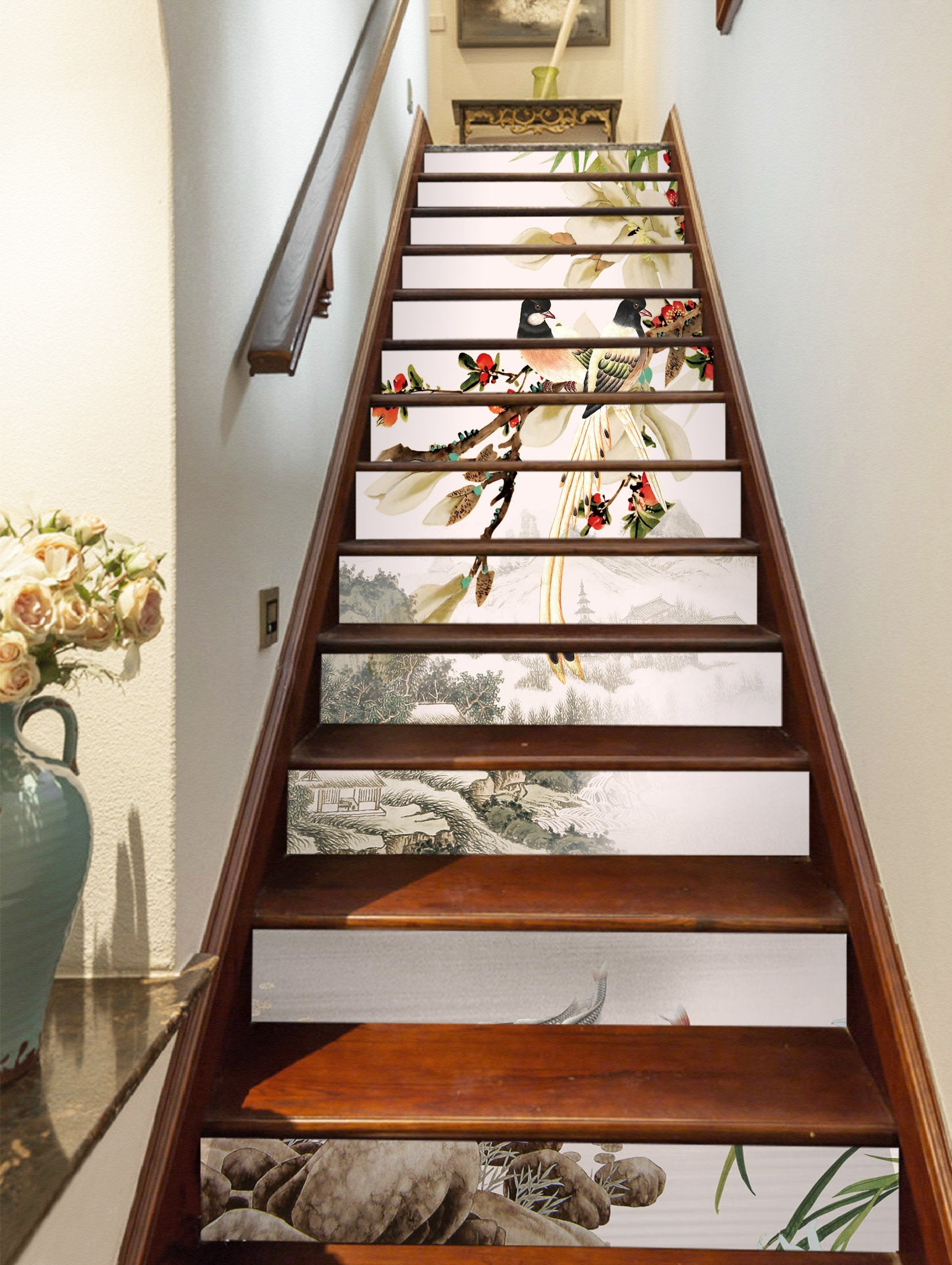 3D Landscape And Branches 581 Stair Risers