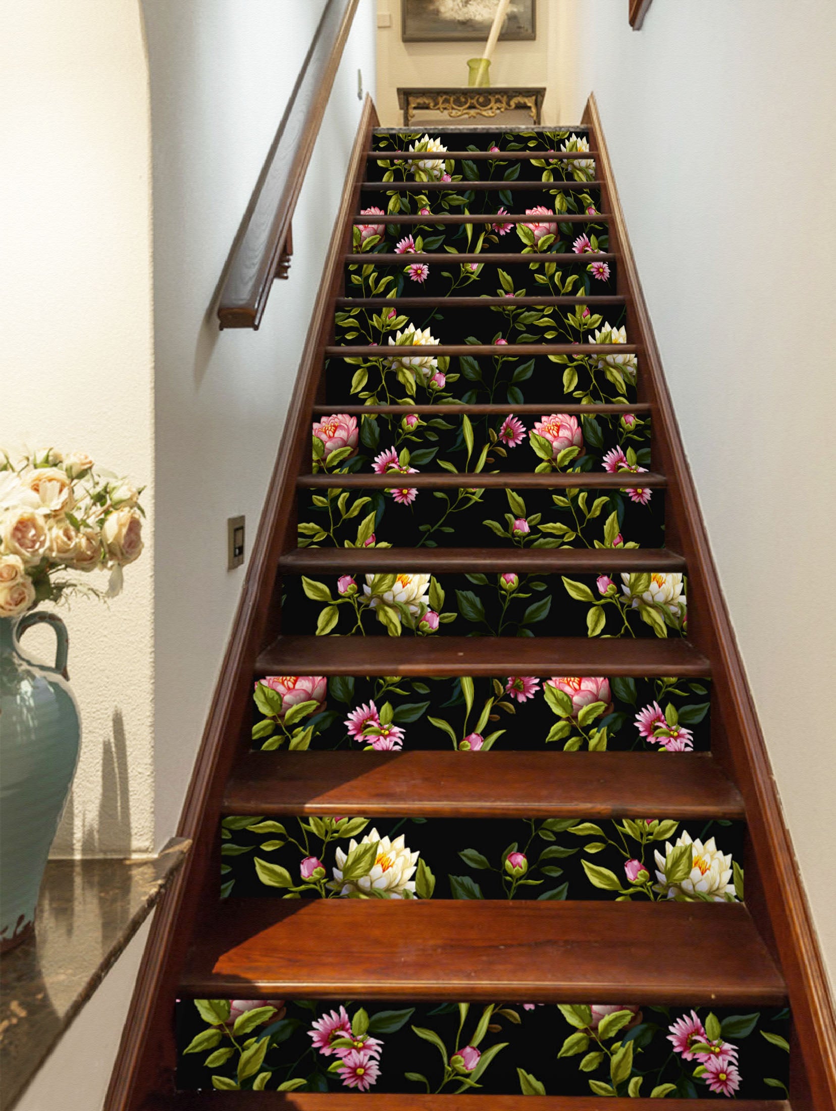 3D Bright Flowers 464 Stair Risers