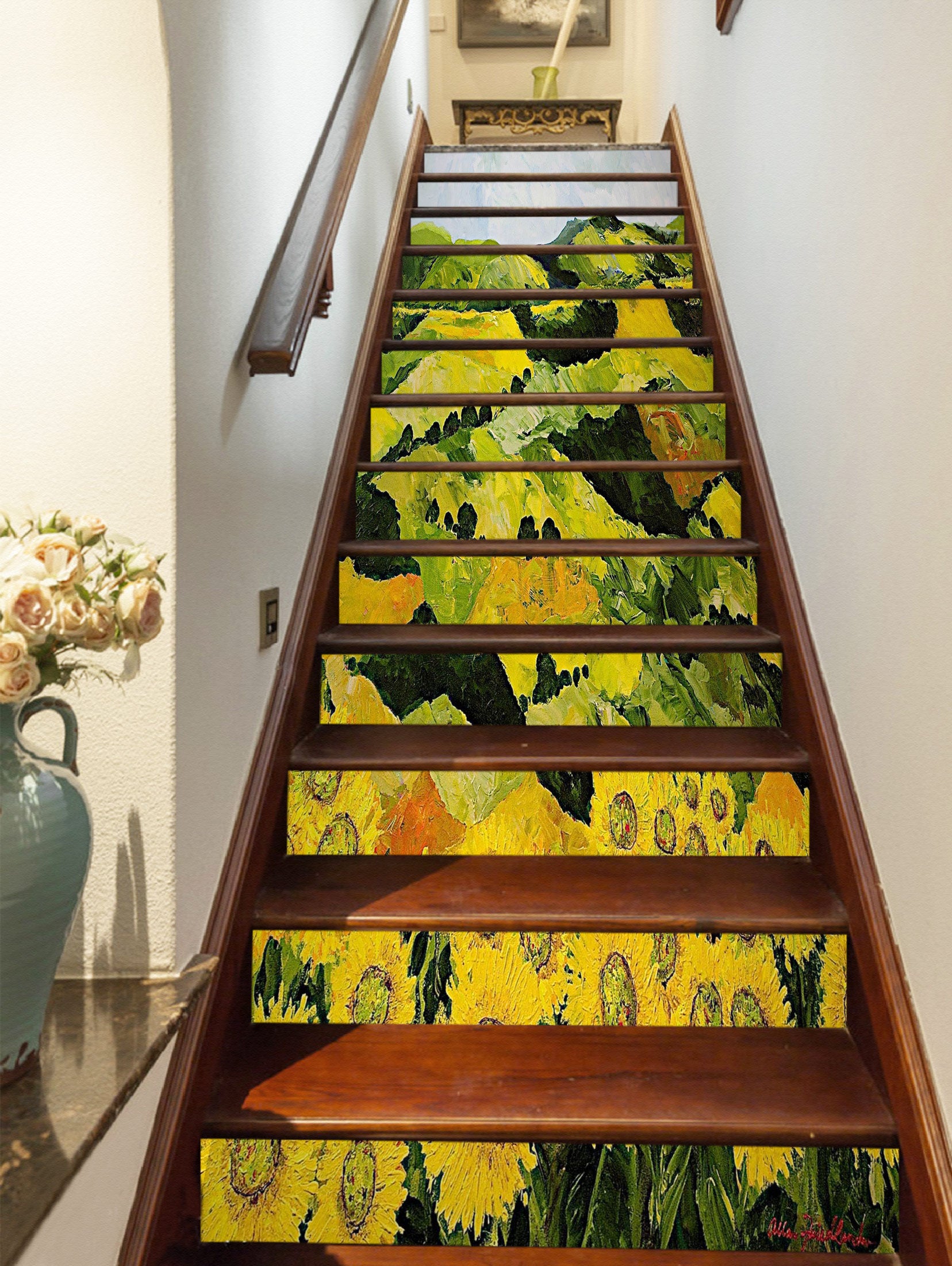 3D Hillside Sunflower Bush 89229 Allan P. Friedlander Stair Risers