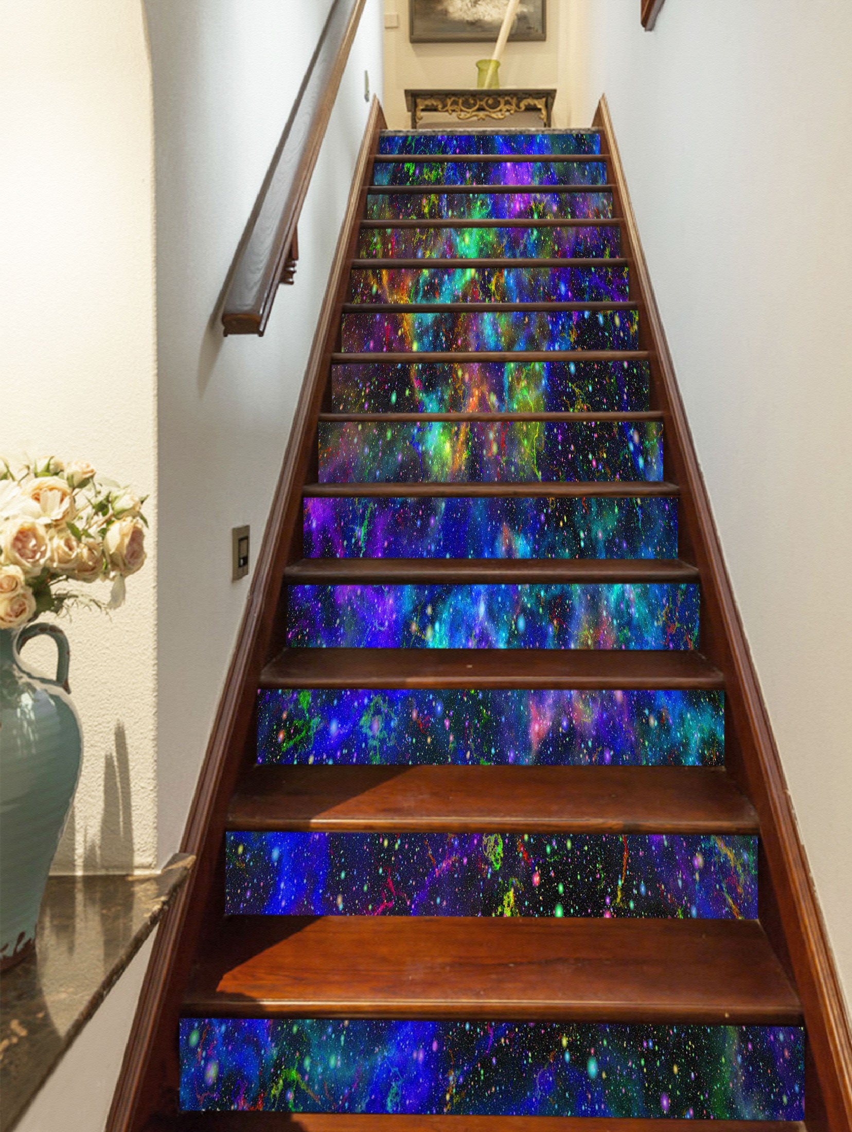 3D The Deep And Dreamy Galaxy 334 Stair Risers