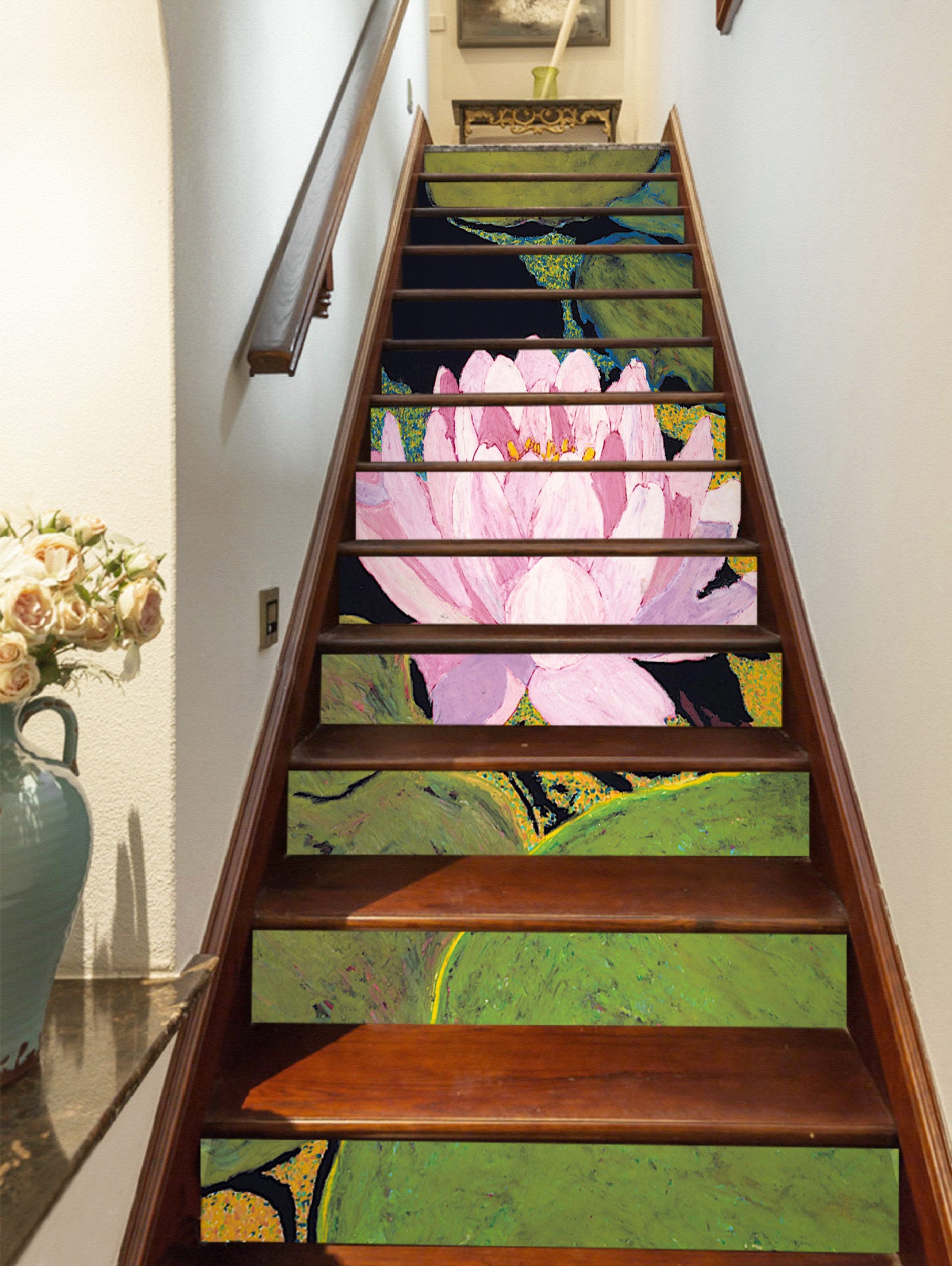 3D Pink Lotus 90130 Allan P. Friedlander Stair Risers