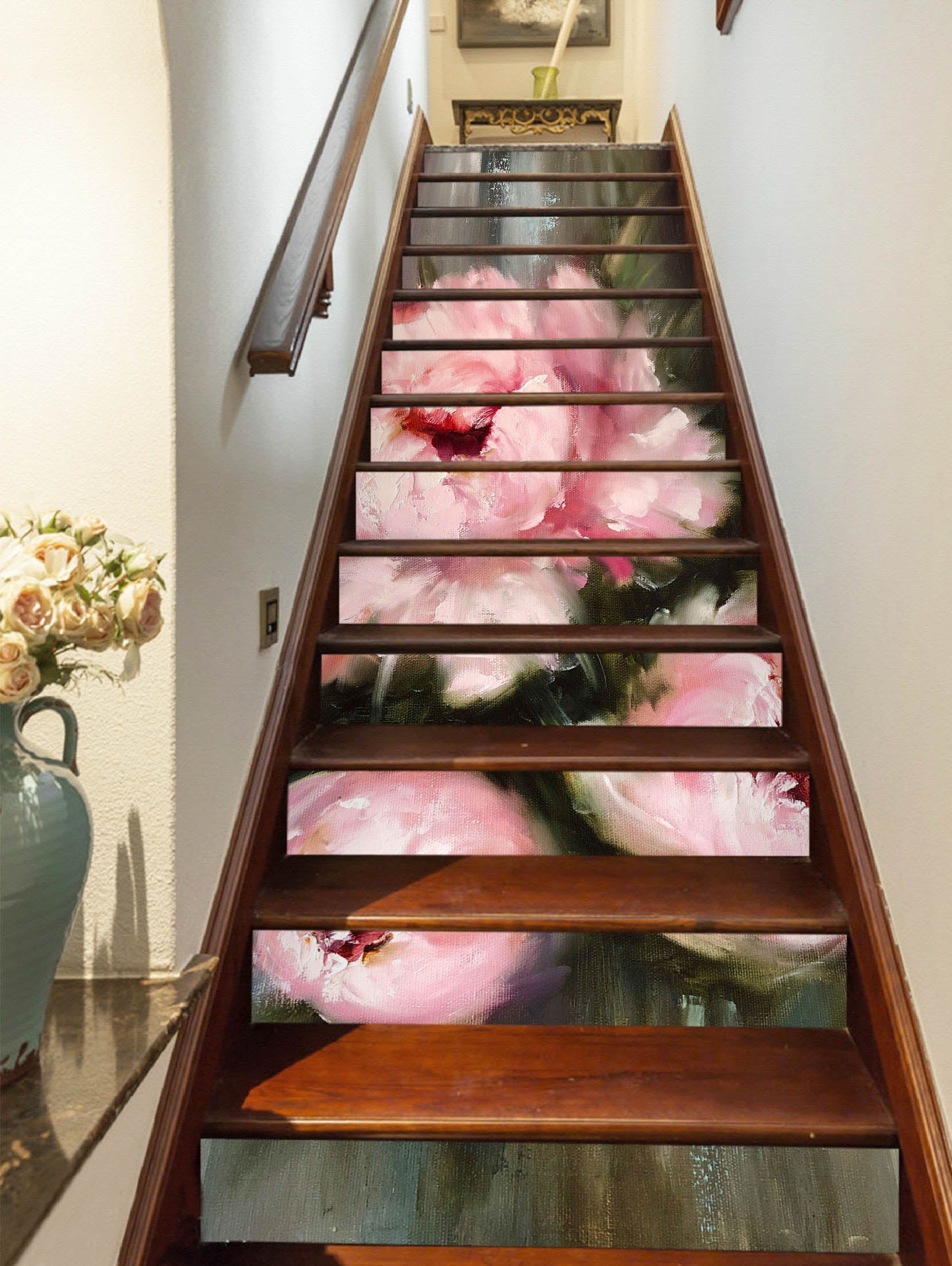 3D Pink Flower 2197 Skromova Marina Stair Risers