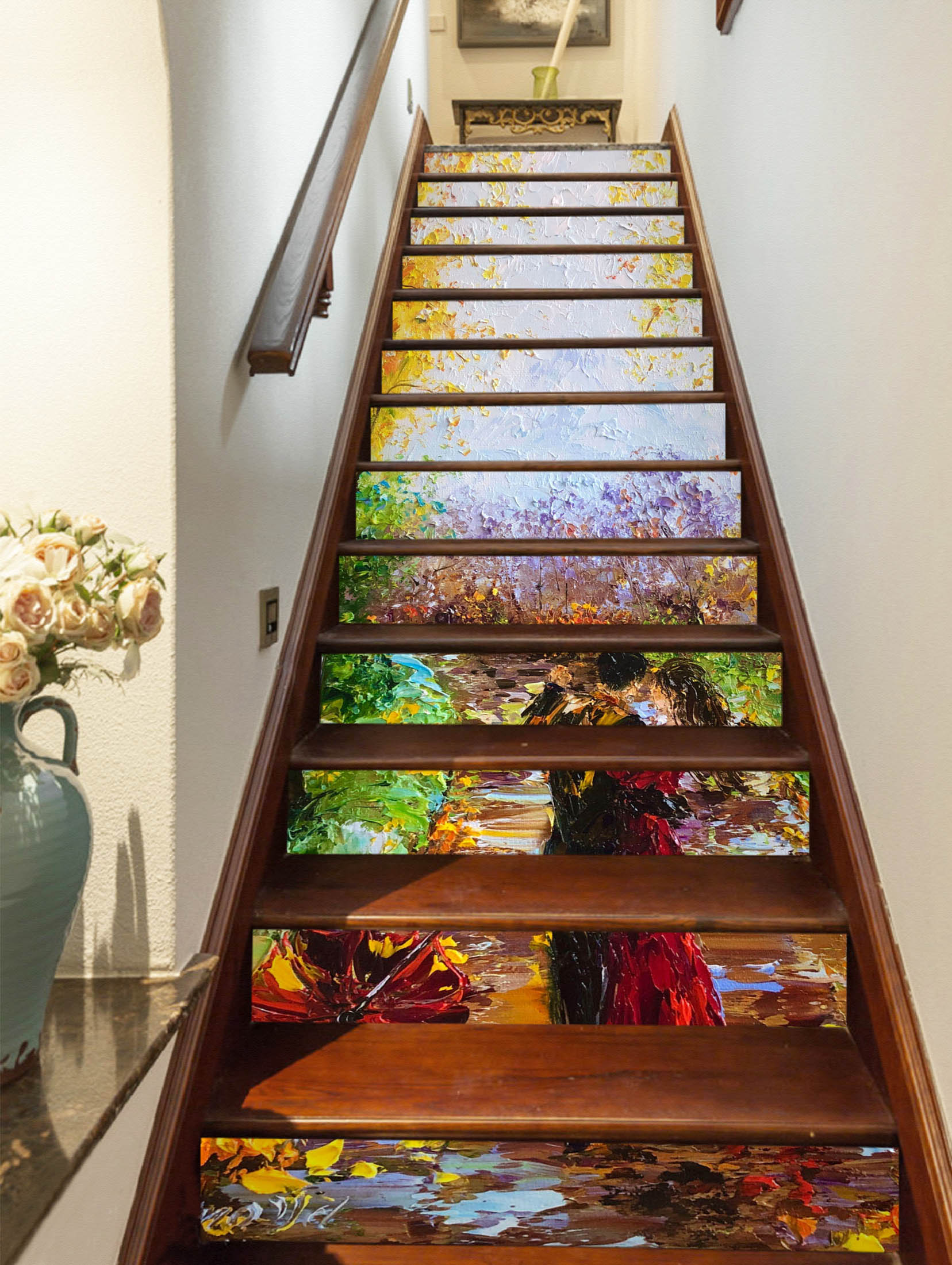 3D Oil Painting Couple 2187 Skromova Marina Stair Risers
