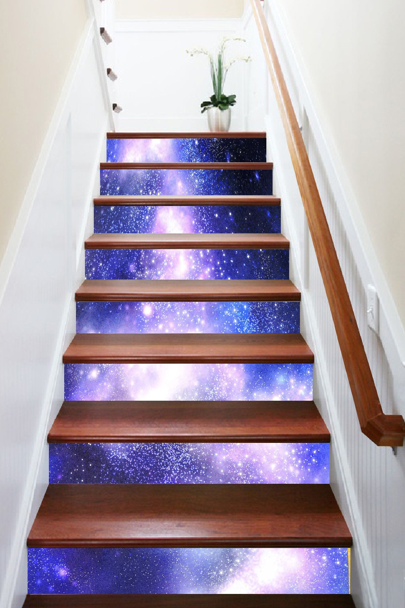 3D Shining Stars Sky 1007 Stair Risers Wallpaper AJ Wallpaper 
