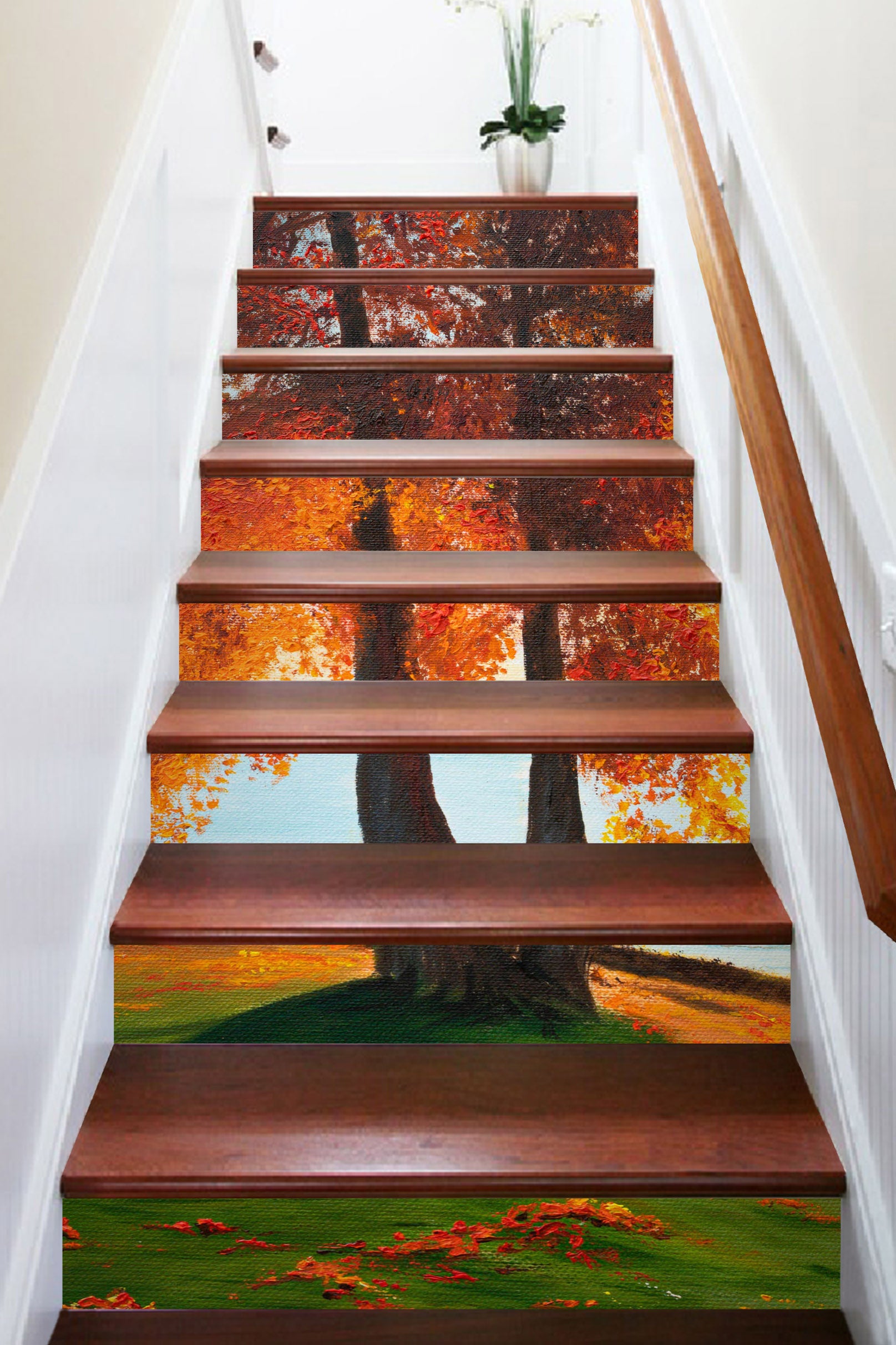 3D Lawn Autumn Tree 8804 Marina Zotova Stair Risers