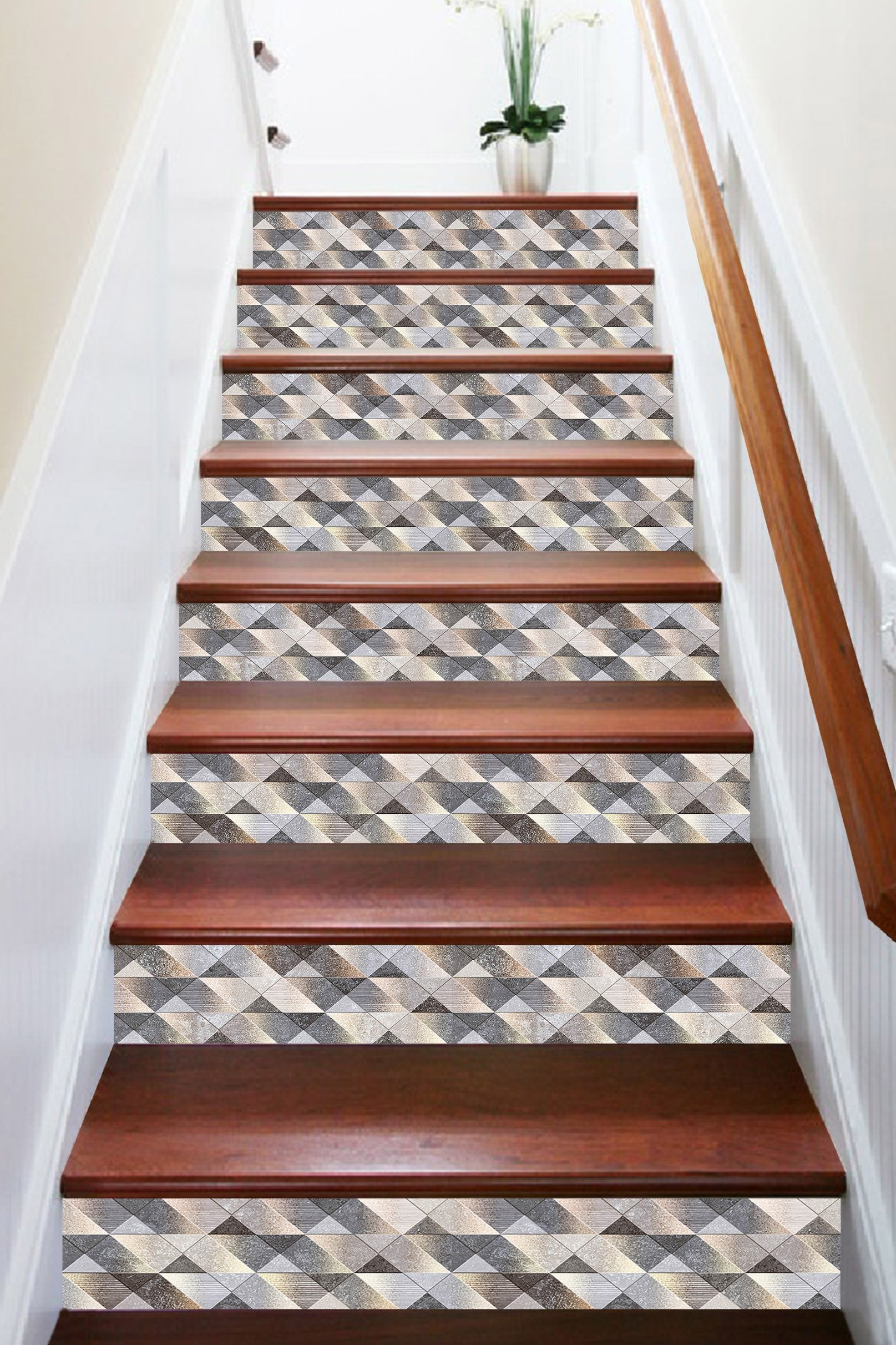 3D Shiny Mosaic 0006 Marble Tile Texture Stair Risers Wallpaper AJ Wallpaper 