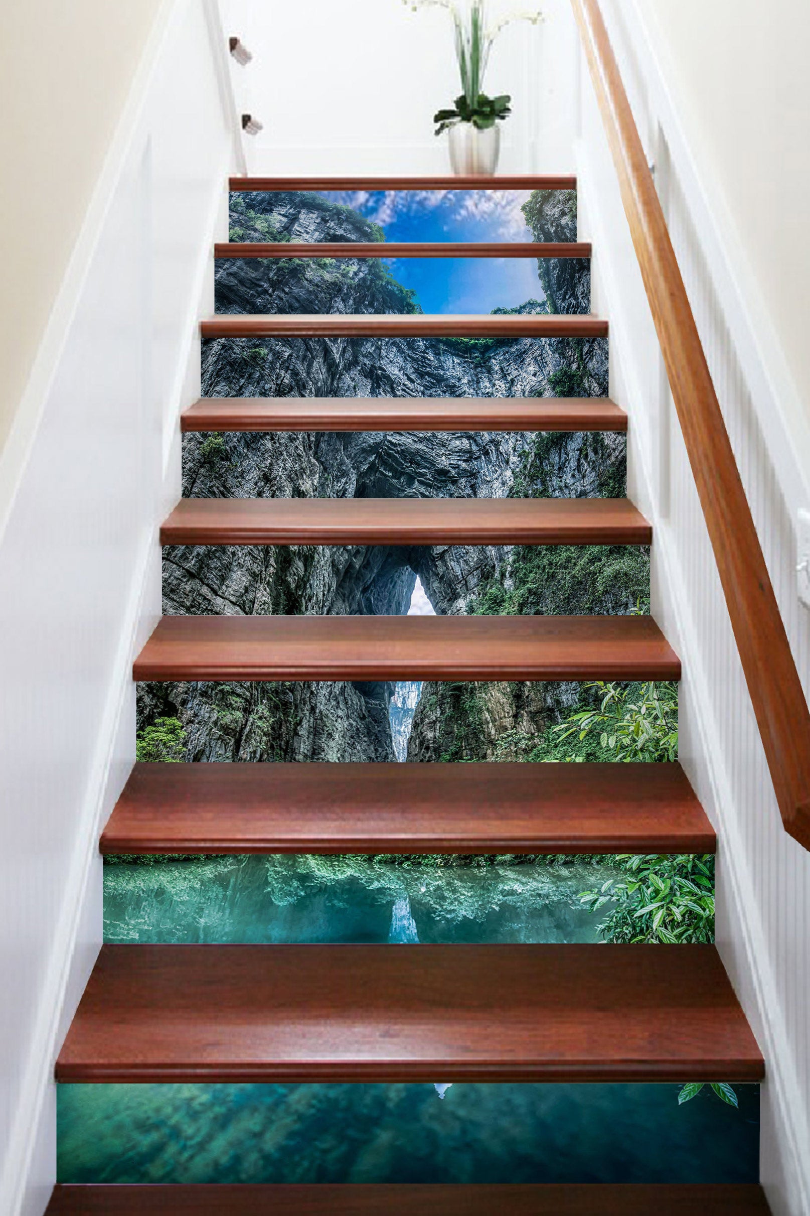 3D Distant Valley 249 Stair Risers