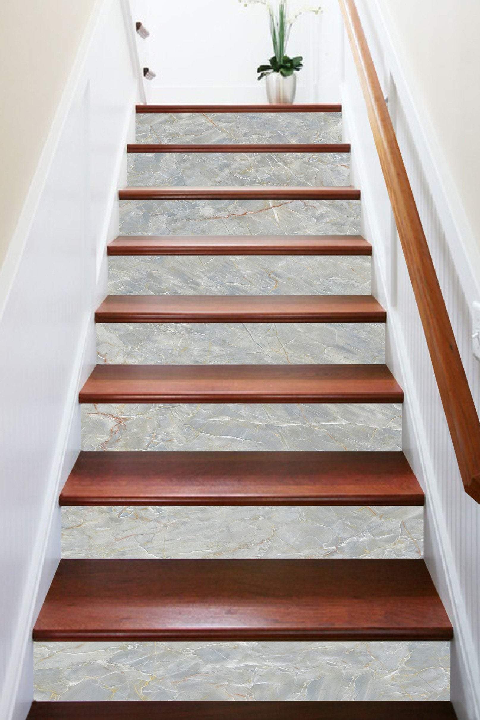 3D Elegant Stone 508 Marble Tile Texture Stair Risers Wallpaper AJ Wallpaper 