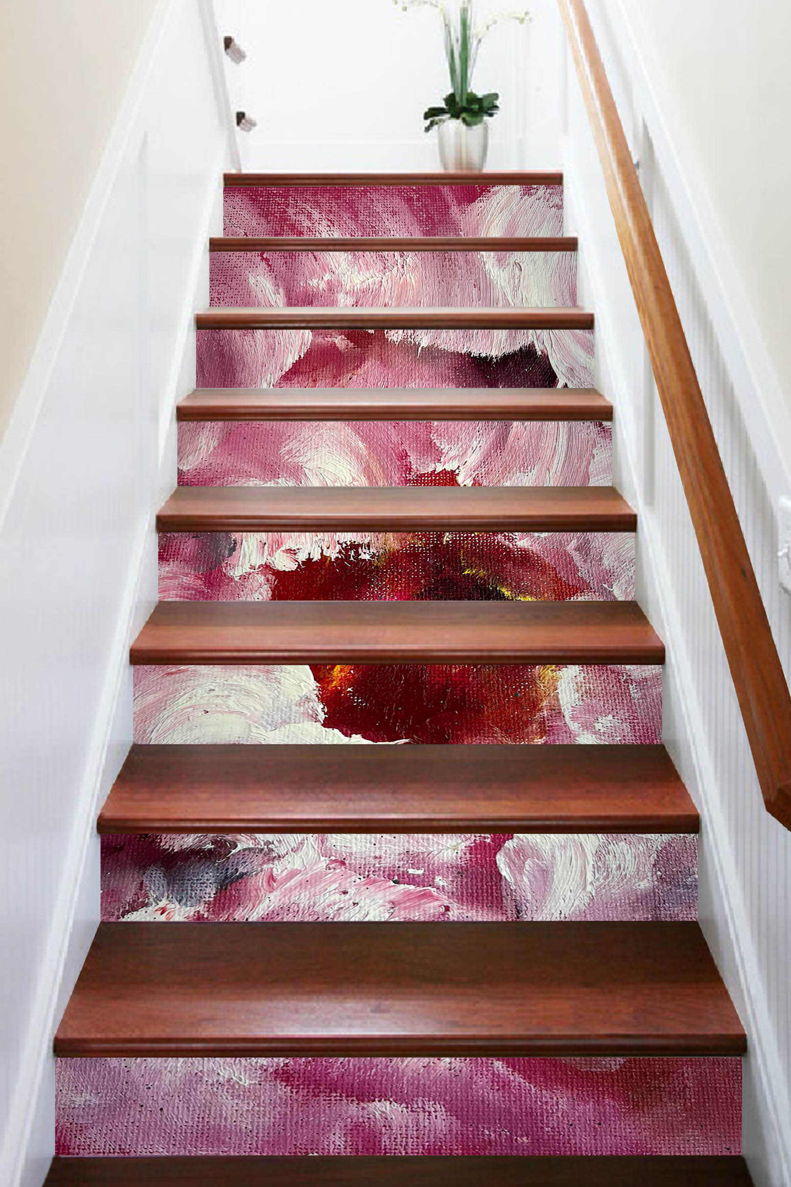 3D Painted Pink Flower 2175 Skromova Marina Stair Risers