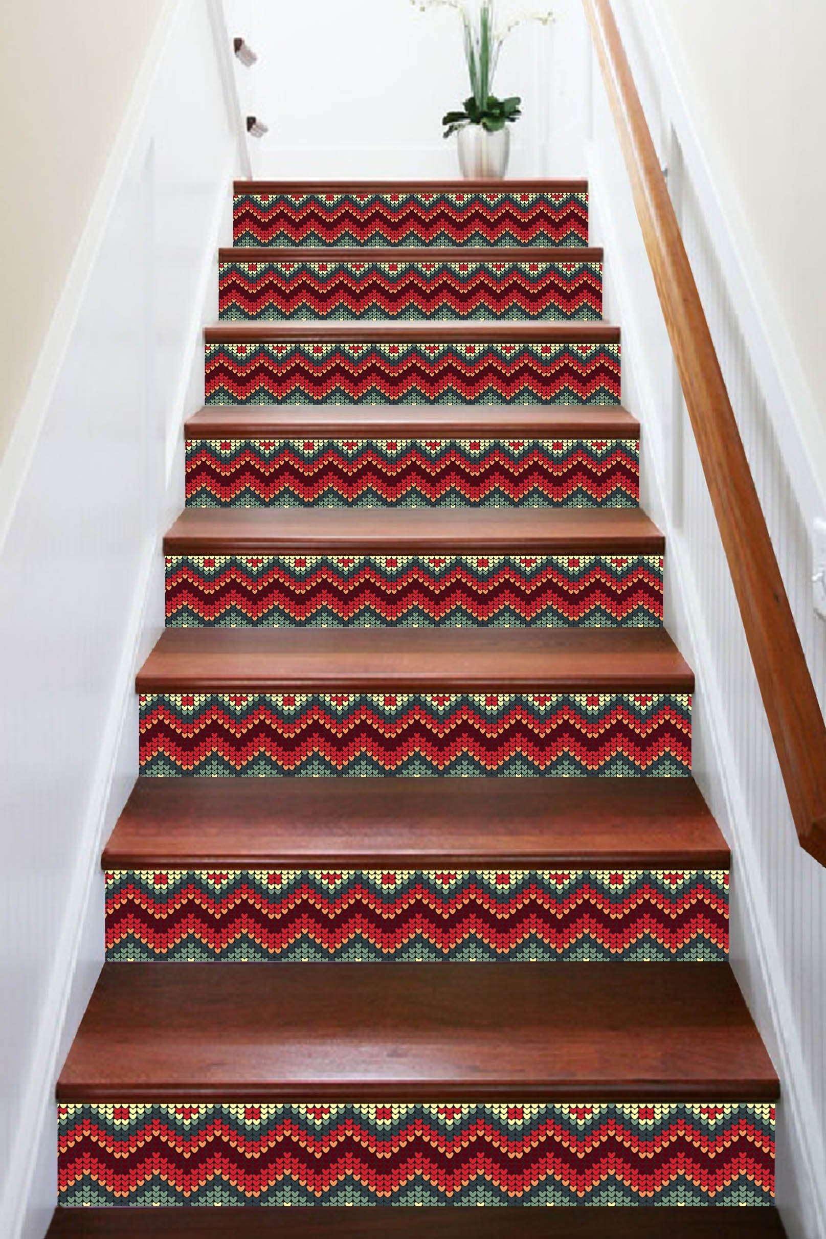 3D Color Ripple 477 Stair Risers Wallpaper AJ Wallpaper 
