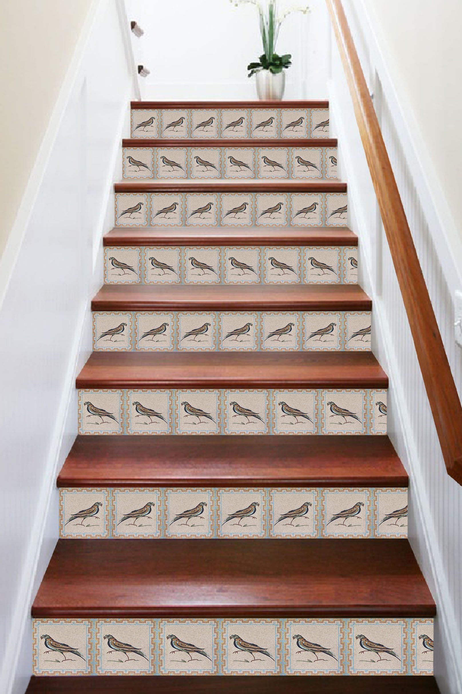 3D Birds 3769 Stair Risers Wallpaper AJ Wallpaper 