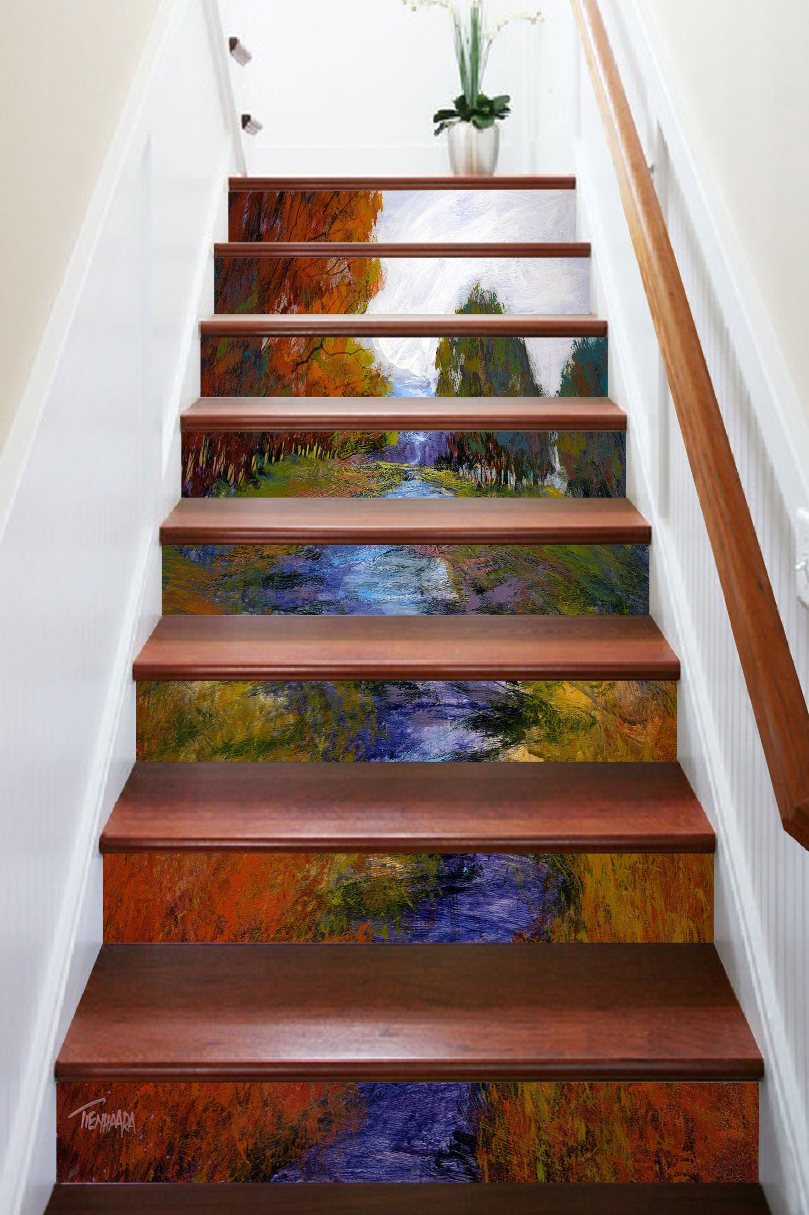 3D River Meadow Forest 104225 Michael Tienhaara Stair Risers