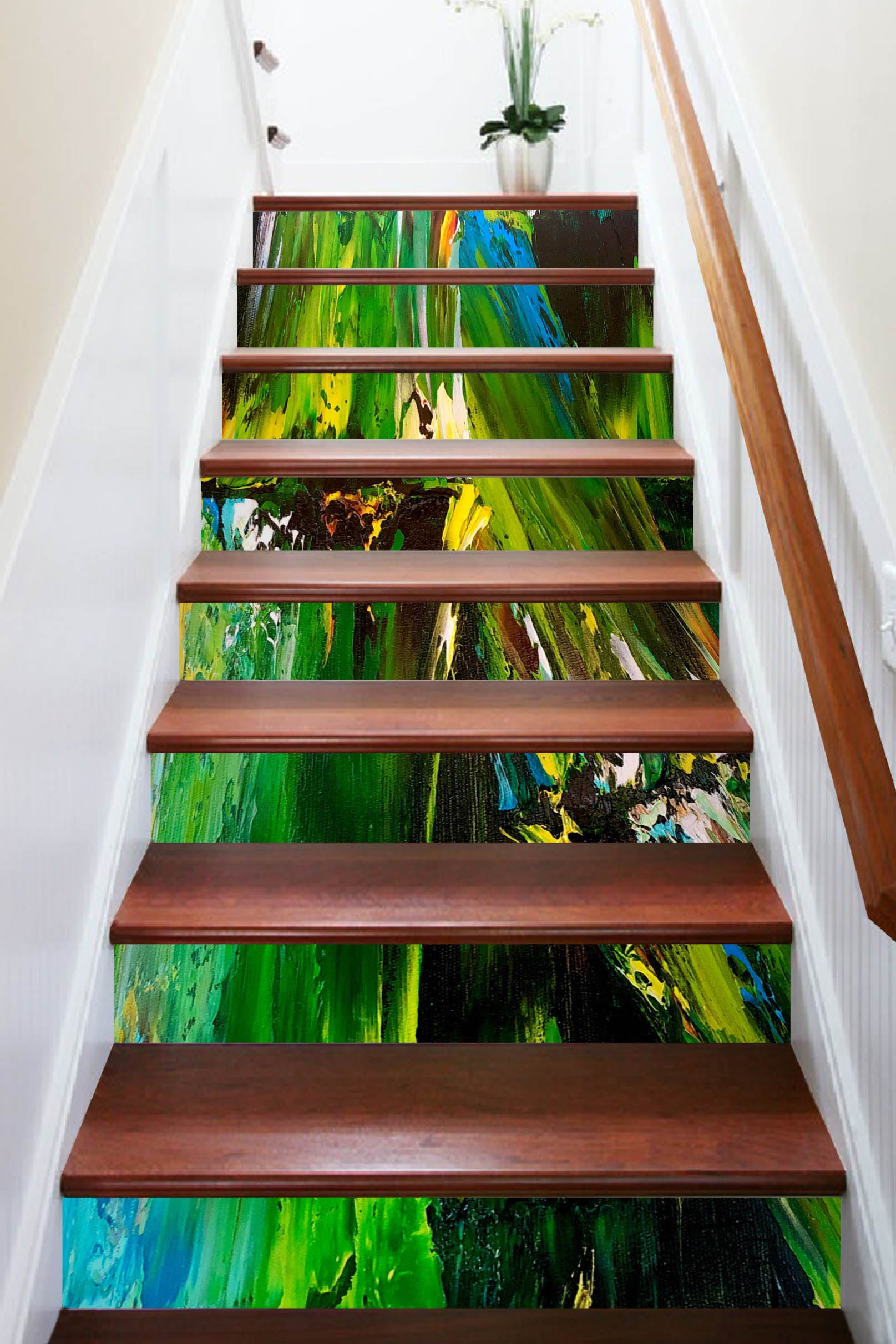 3D Green Oil Painting 821 Skromova Marina Stair Risers