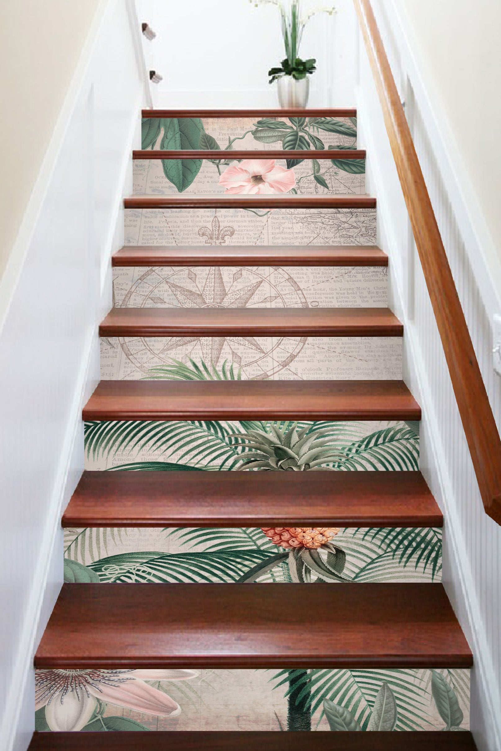 3D Pattern Leaf 11041 Andrea Haase Stair Risers