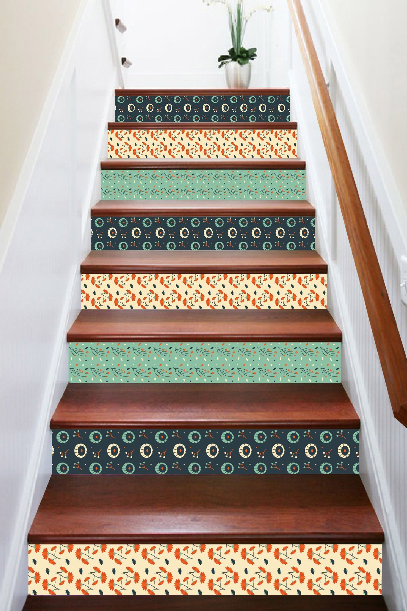 3D Color Pattern 466 Stair Risers Wallpaper AJ Wallpaper 
