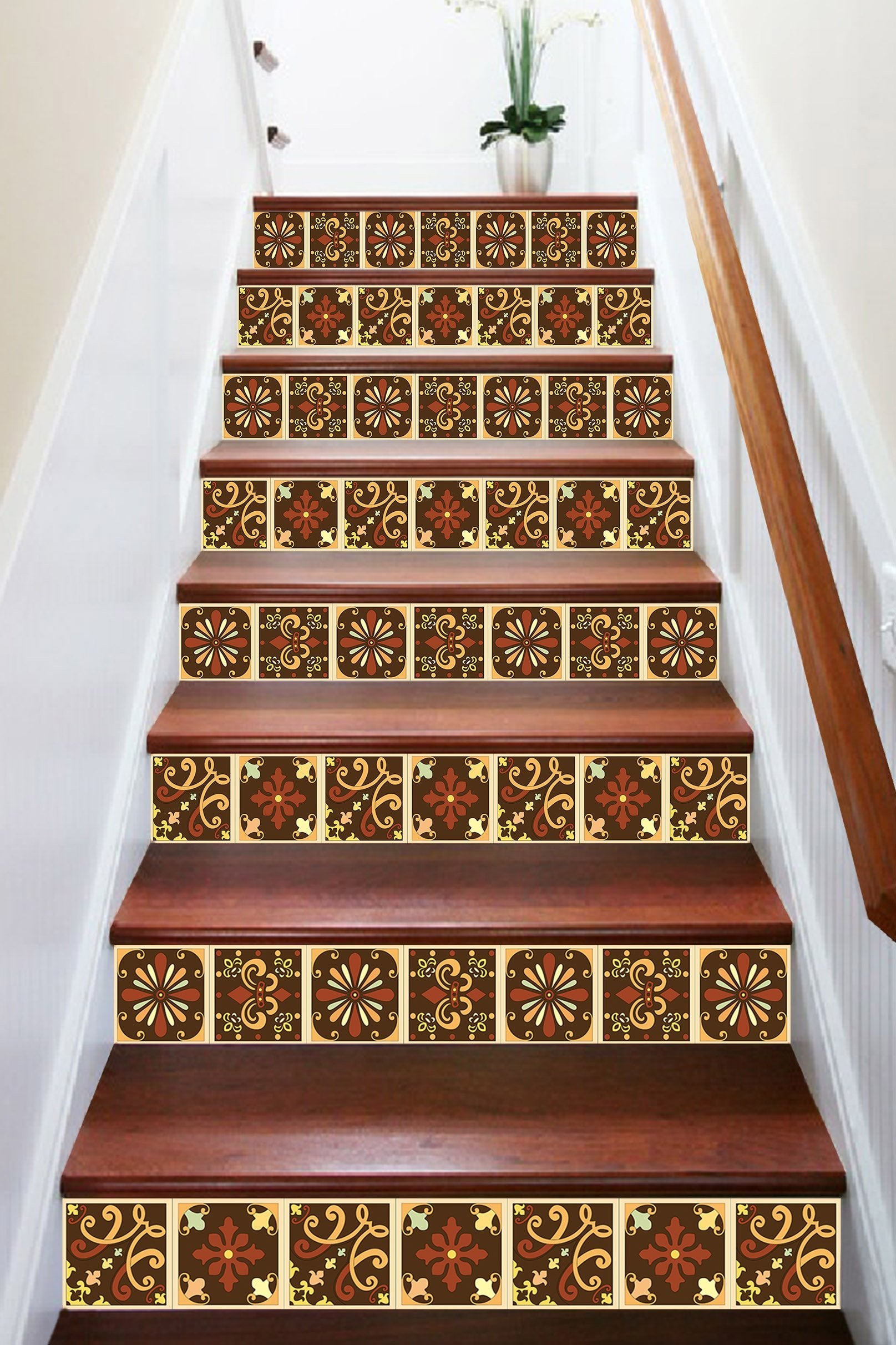 3D Retro Pattern 644 Stair Risers Wallpaper AJ Wallpaper 