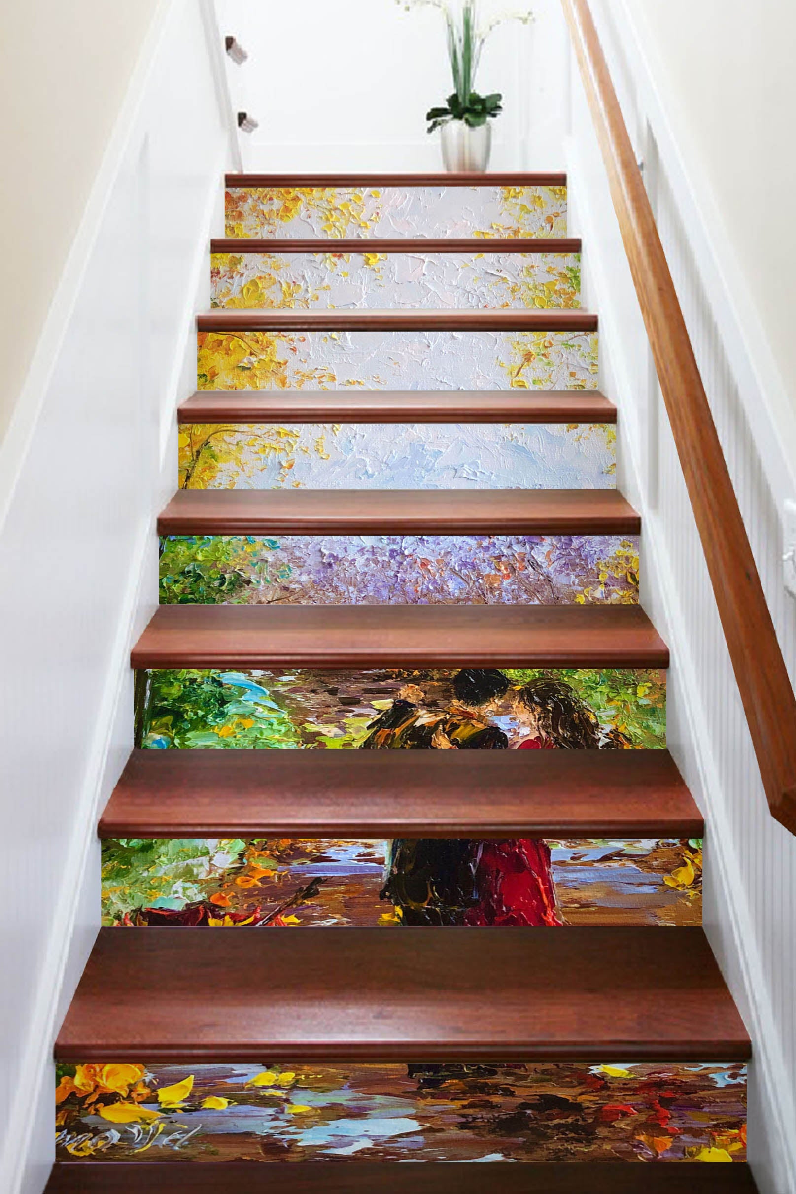 3D Oil Painting Couple 2187 Skromova Marina Stair Risers