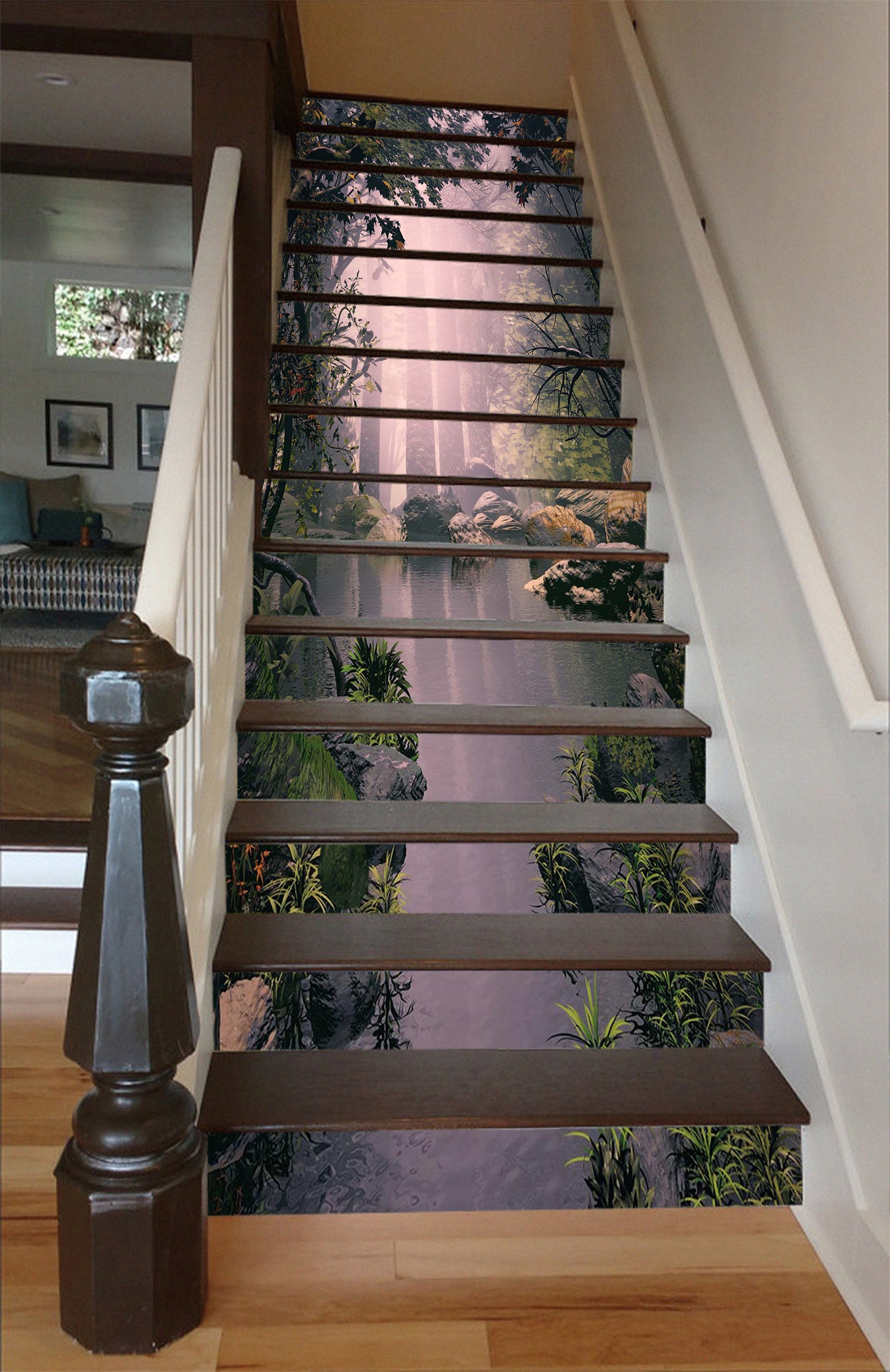 3D Vines That Shine Through 335 Stair Risers