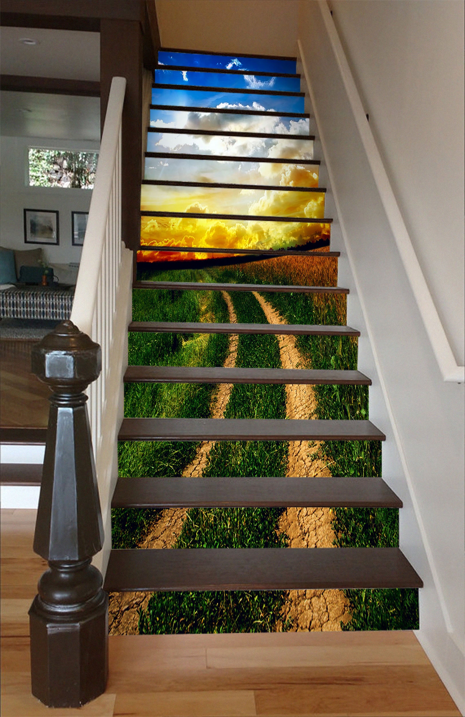 3D Sunset Wilderness 560 Stair Risers