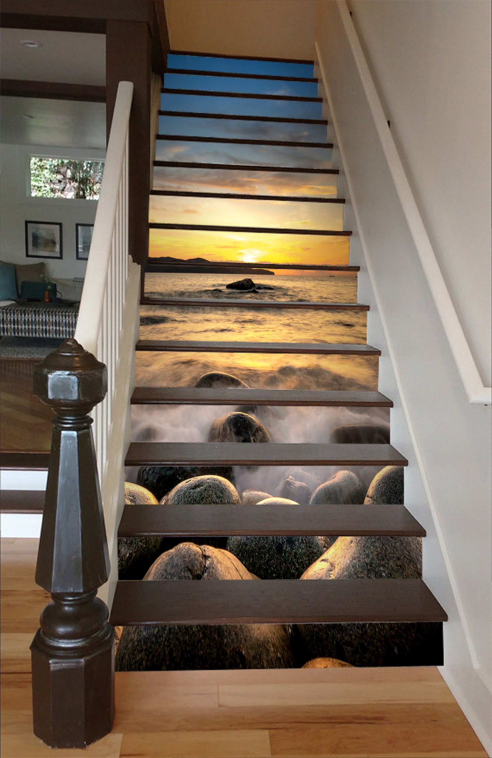 3D Memories Of The Sunset  622 Stair Risers