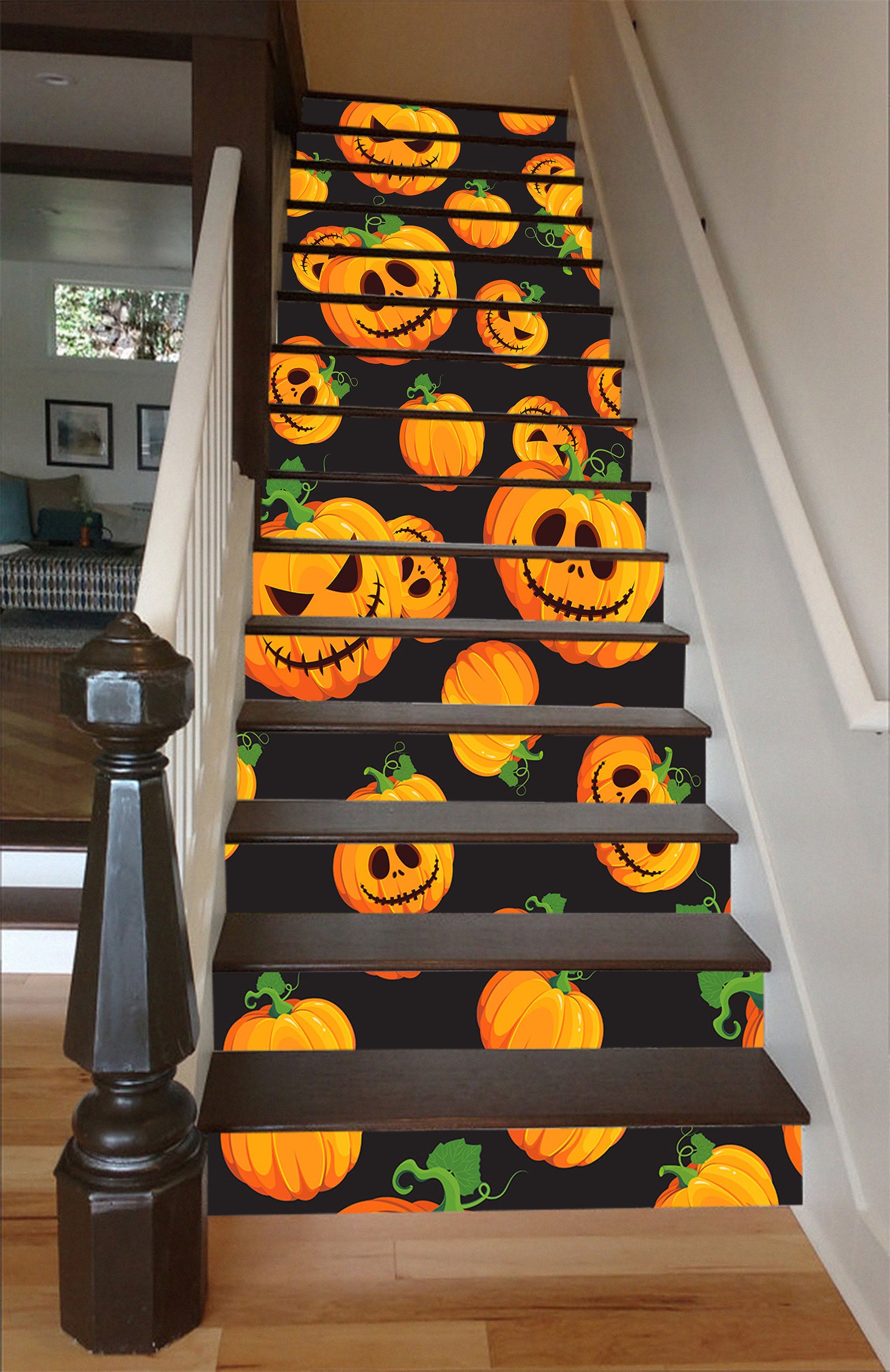3D Fresh Pumpkins 651 Stair Risers