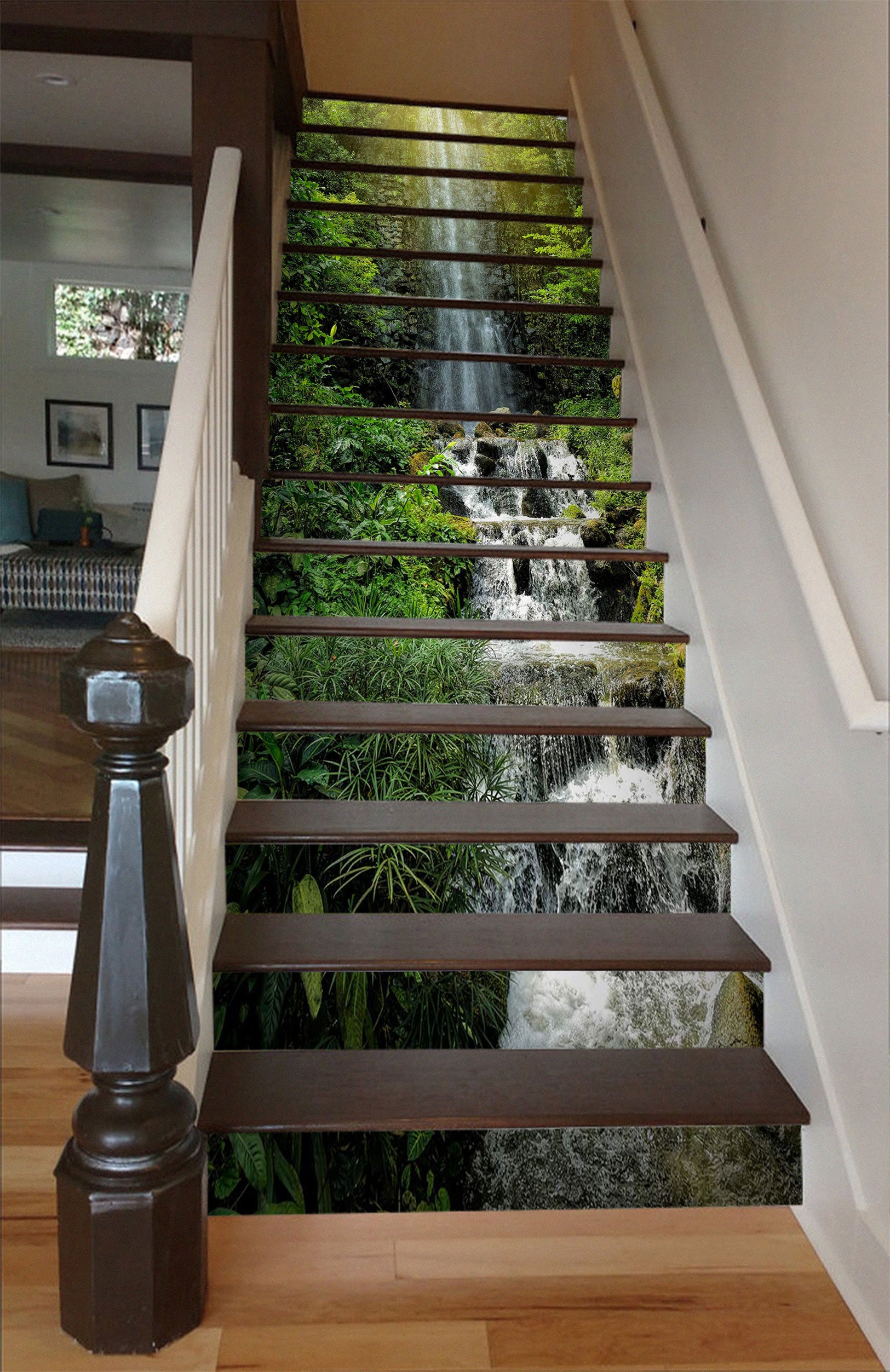 3D Nikko Alpine Waterfall 346 Stair Risers