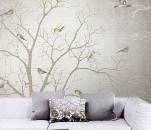 3D Wall bird 1 WallPaper 9ft high = 275cm 5ft wide = 153cm in woven paper AJ Wallpaper 