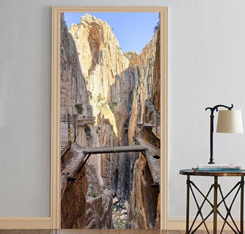 3D cliff 23 Door Wall Mural Height 2280mm x width 1540mm IN VINYL AJ Wallpaper 